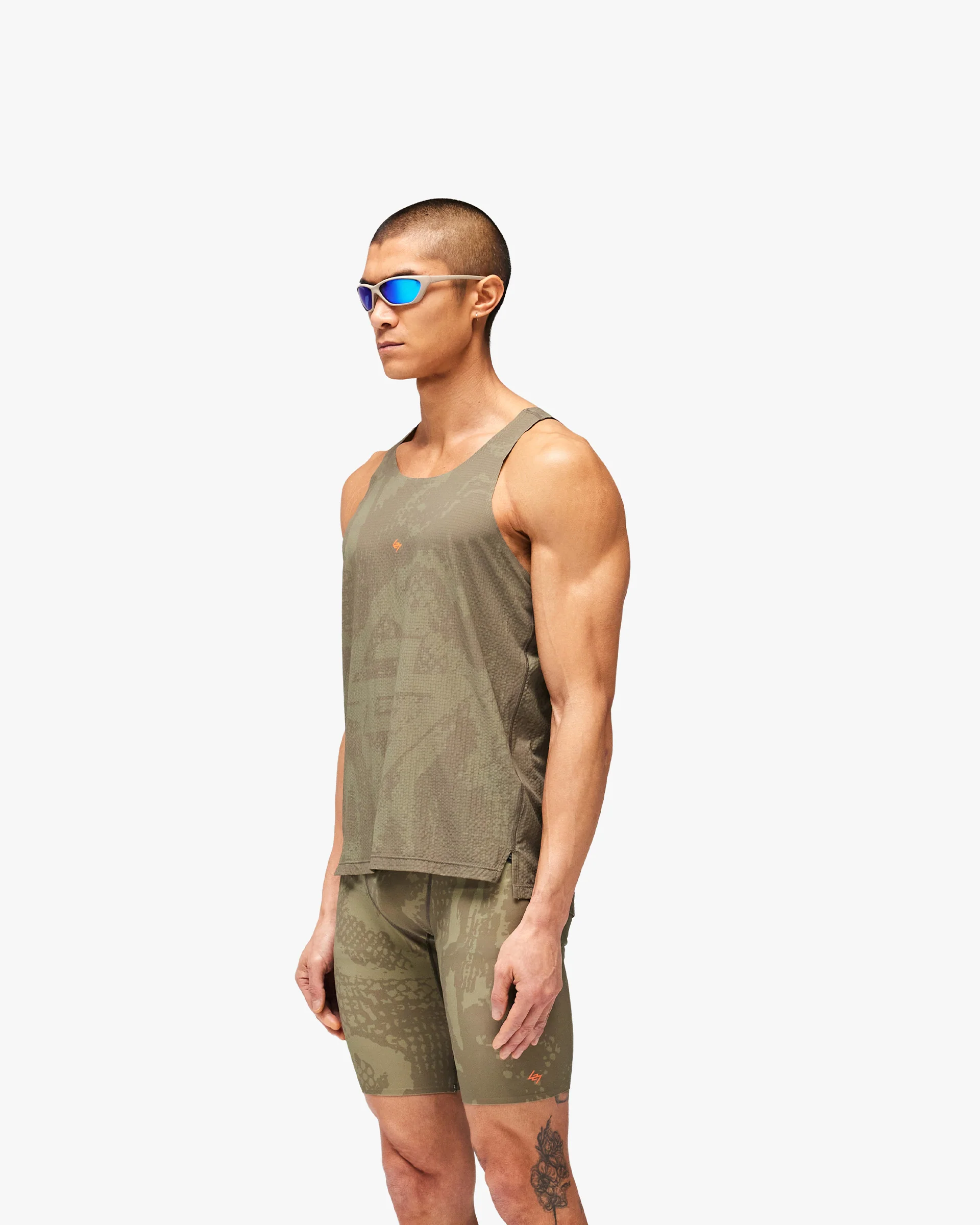 247 Los Angeles Singlet - Aged Khaki - Image 4
