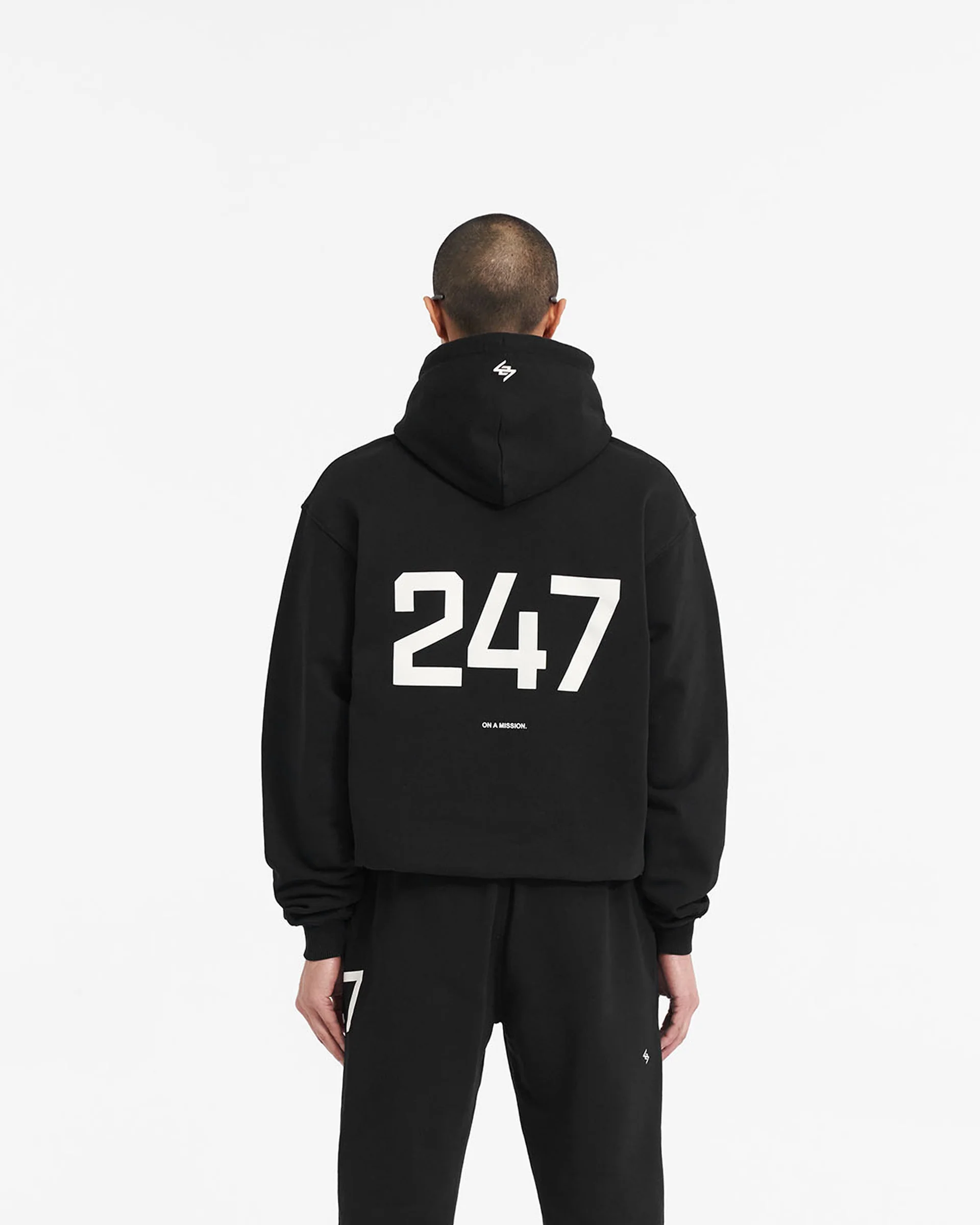 247 Oversized Hoodie - Jet Black - Image 4