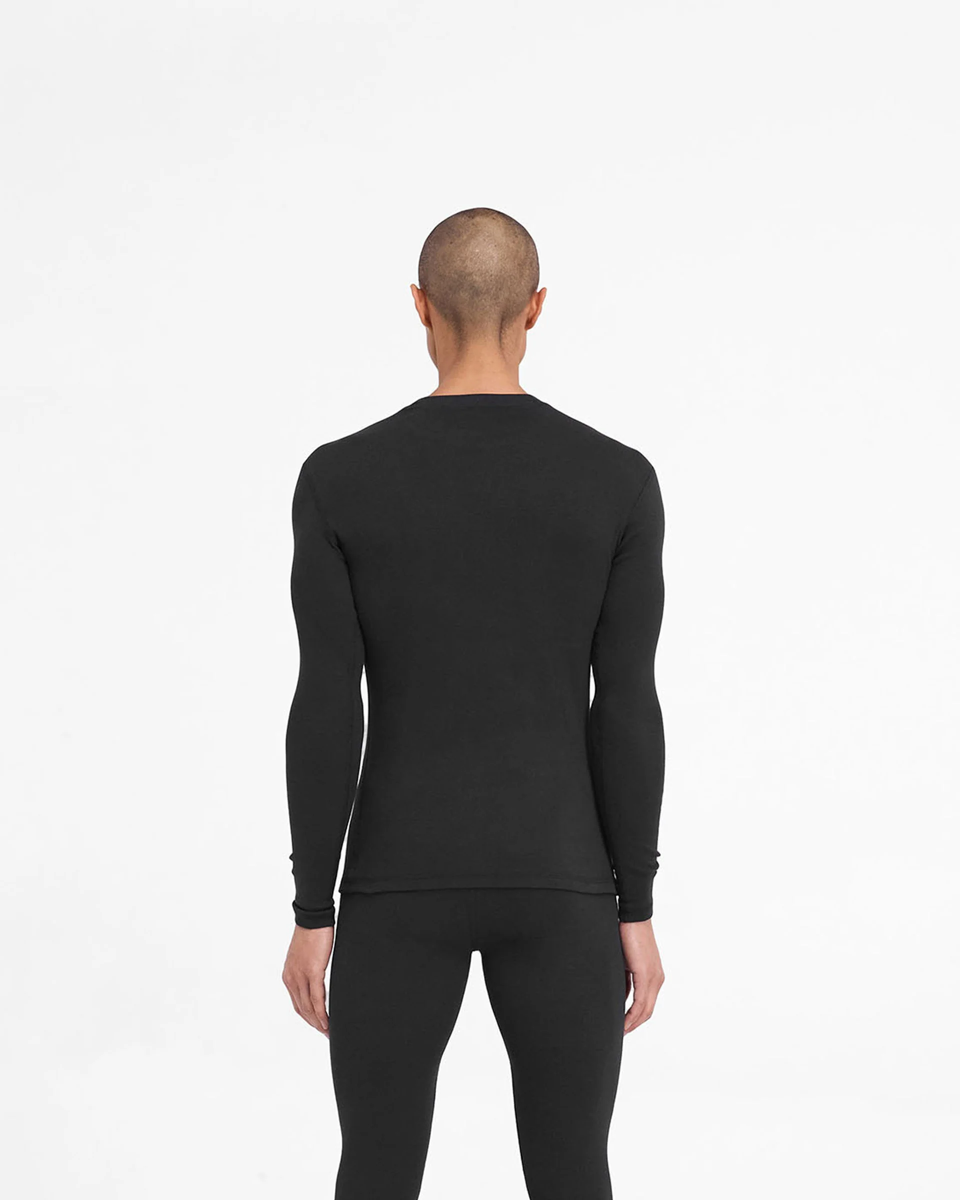 247 Ribbed Long Sleeve Top - Black - Image 4