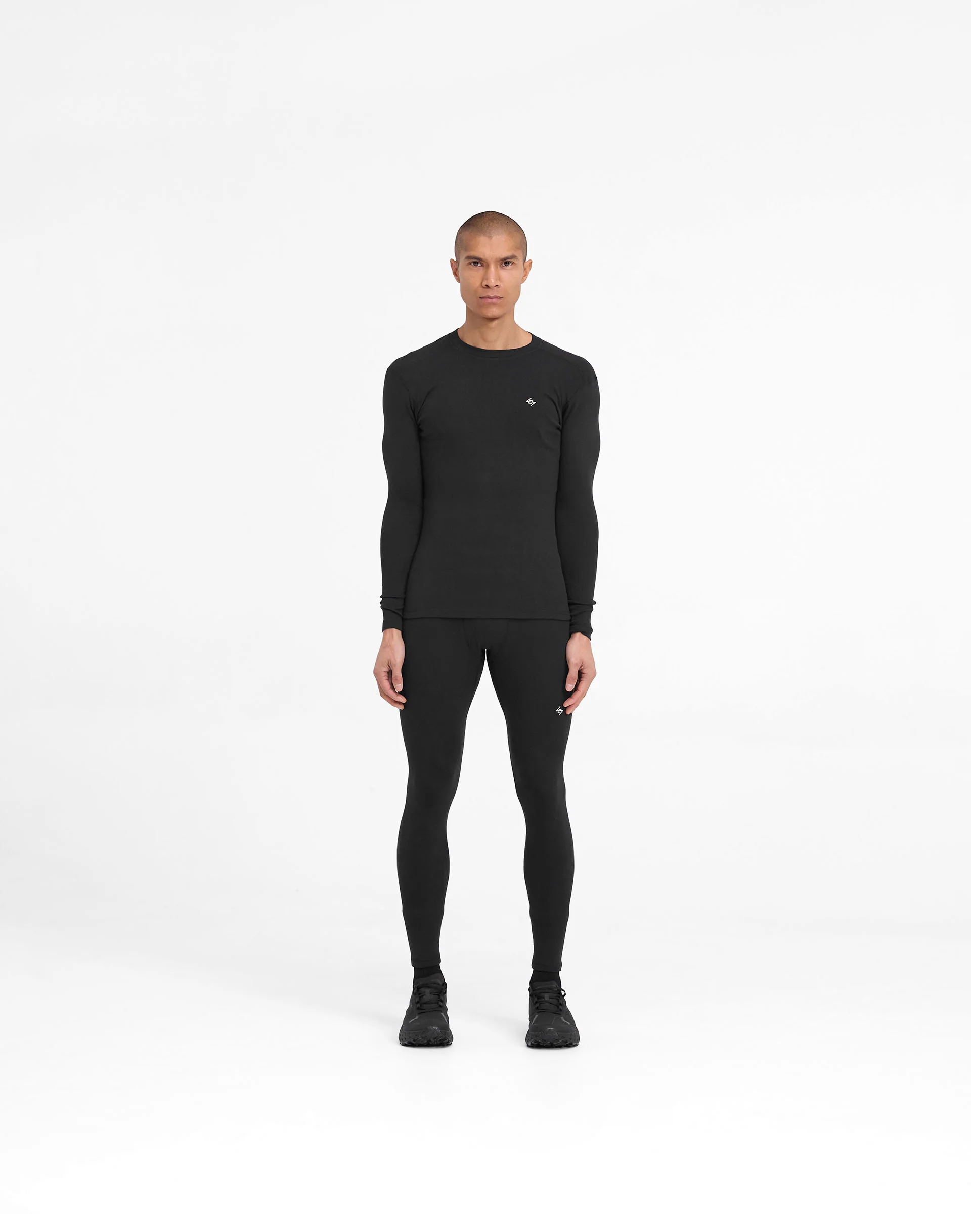 247 Ribbed Long Sleeve Top - Black - Image 5