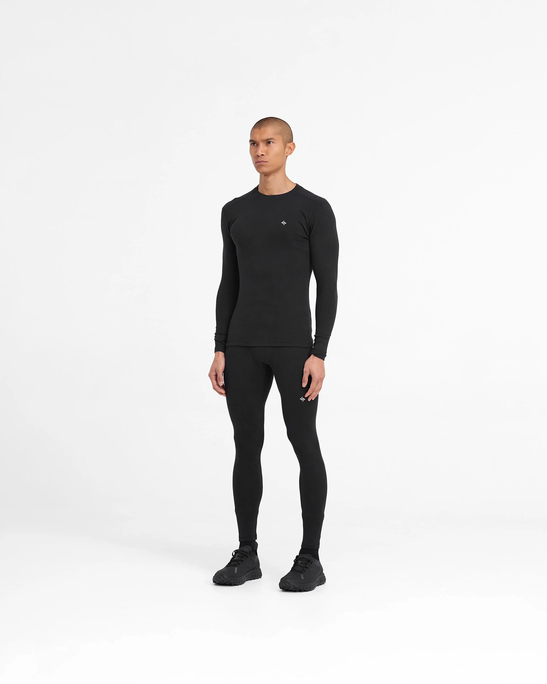 247 Ribbed Long Sleeve Top - Black - Image 6