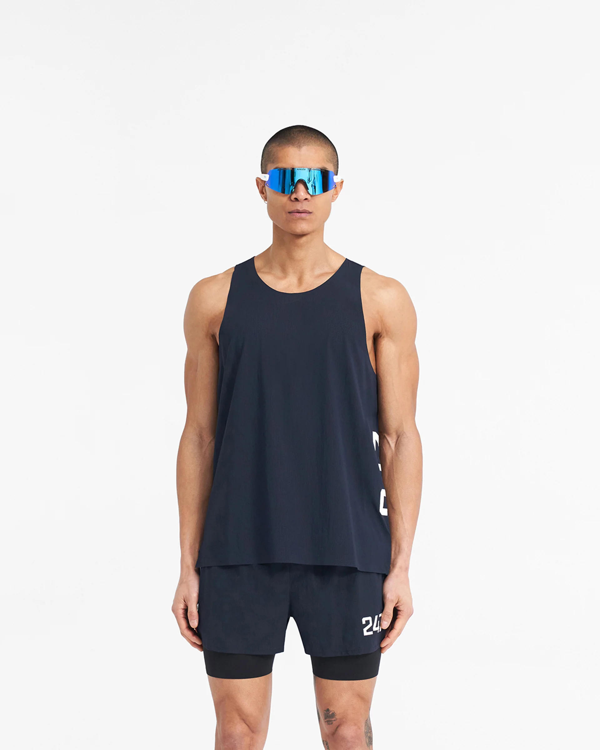 247 Singlet - Navy - Image 3
