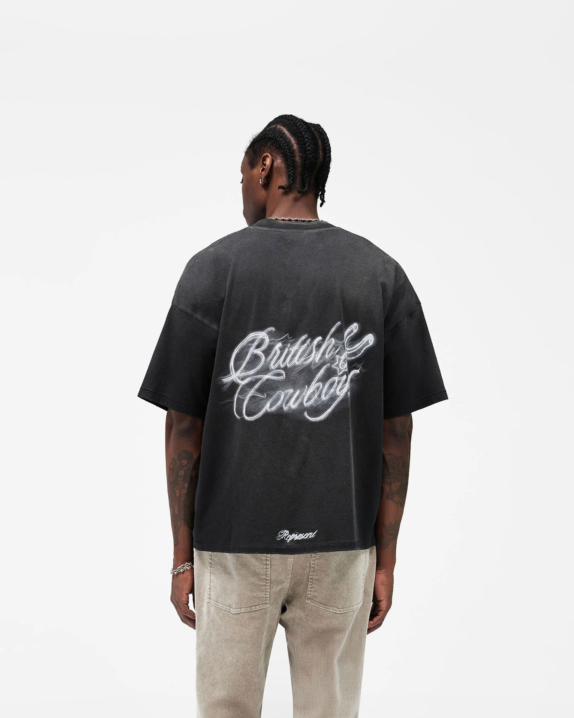 British Cowboys T-Shirt - Stained Black - Image 5