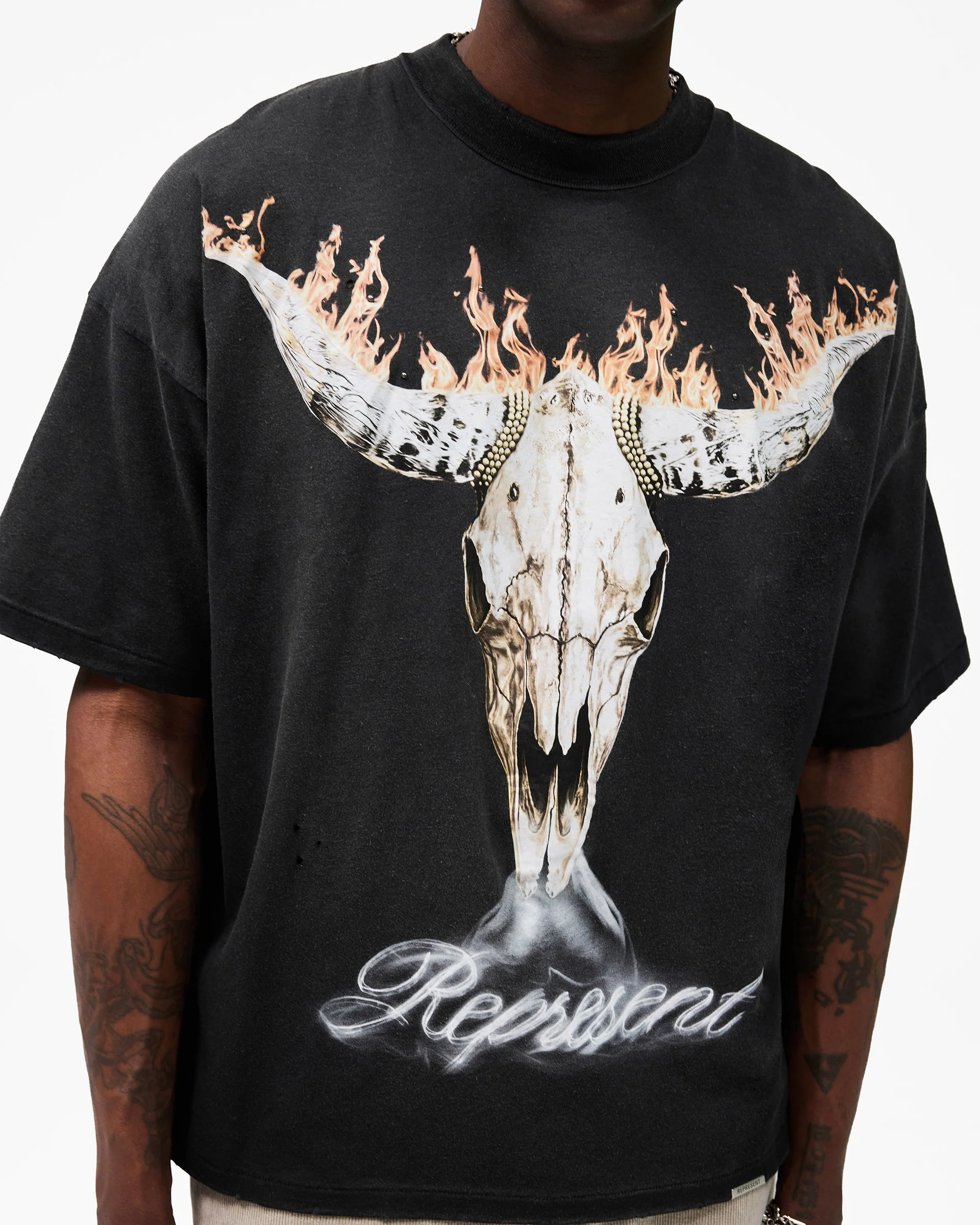 British Cowboys T-Shirt - Stained Black - Image 6