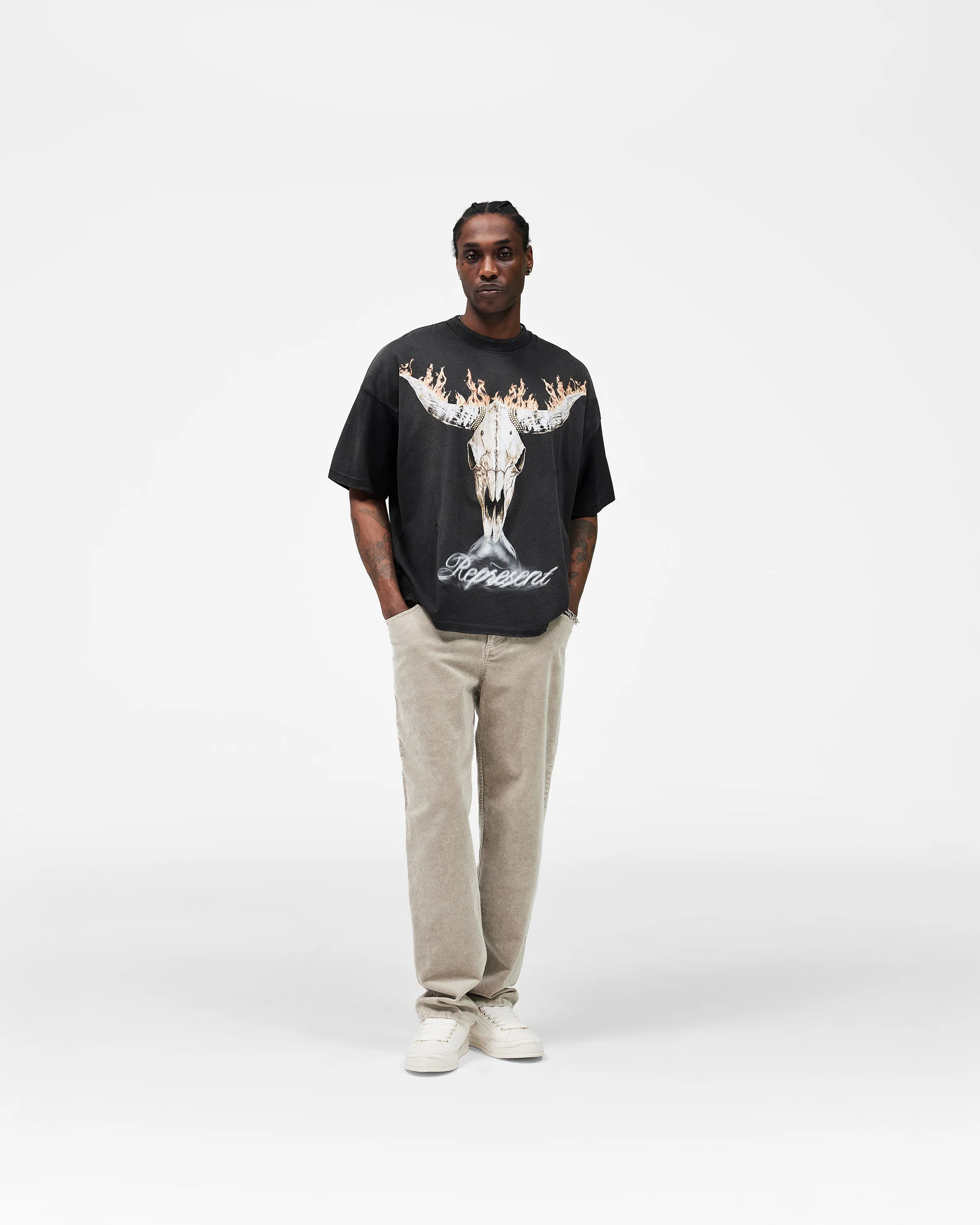 British Cowboys T-Shirt - Stained Black - Image 8