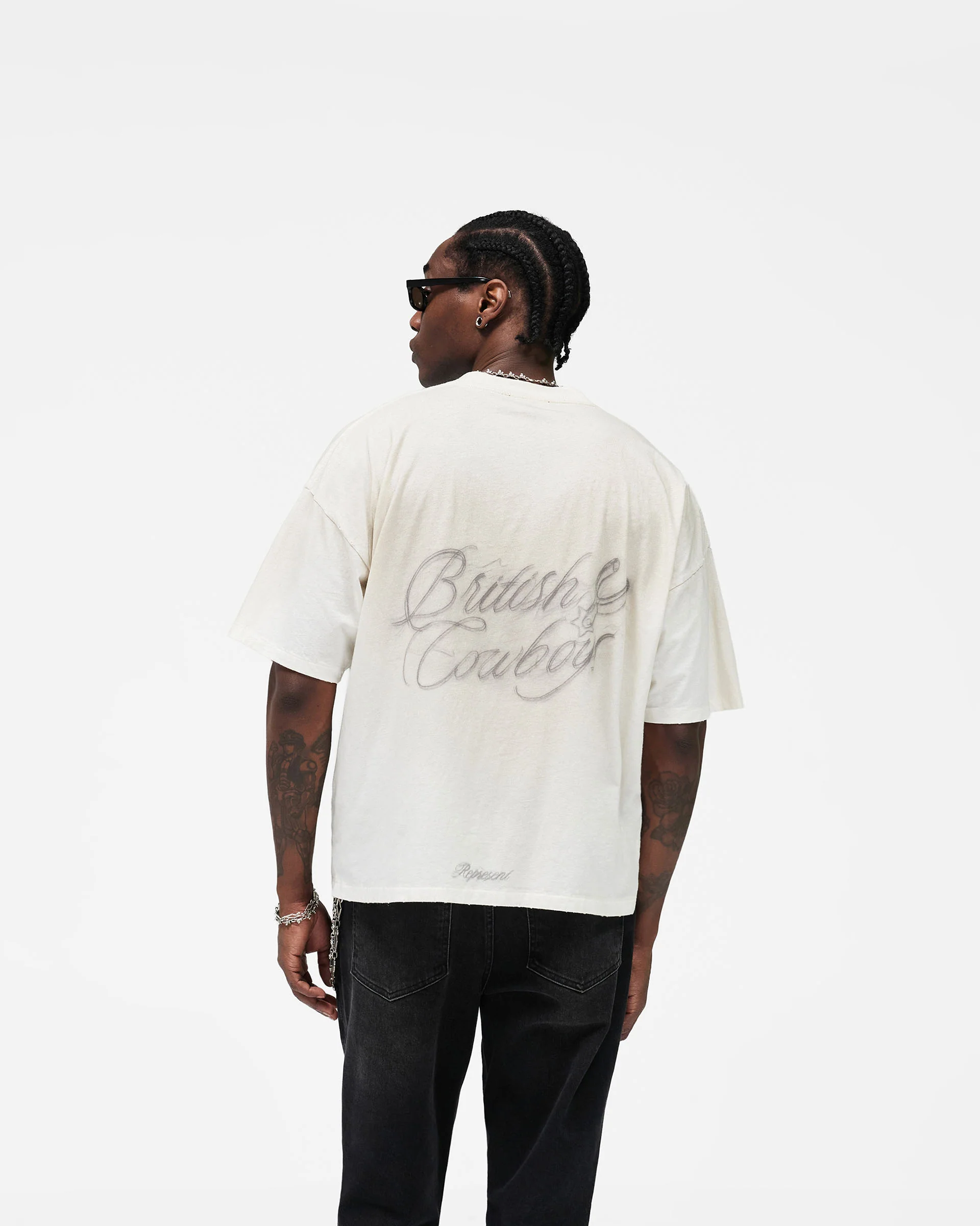 British Cowboys T-Shirt - Washed Ecru - Image 5