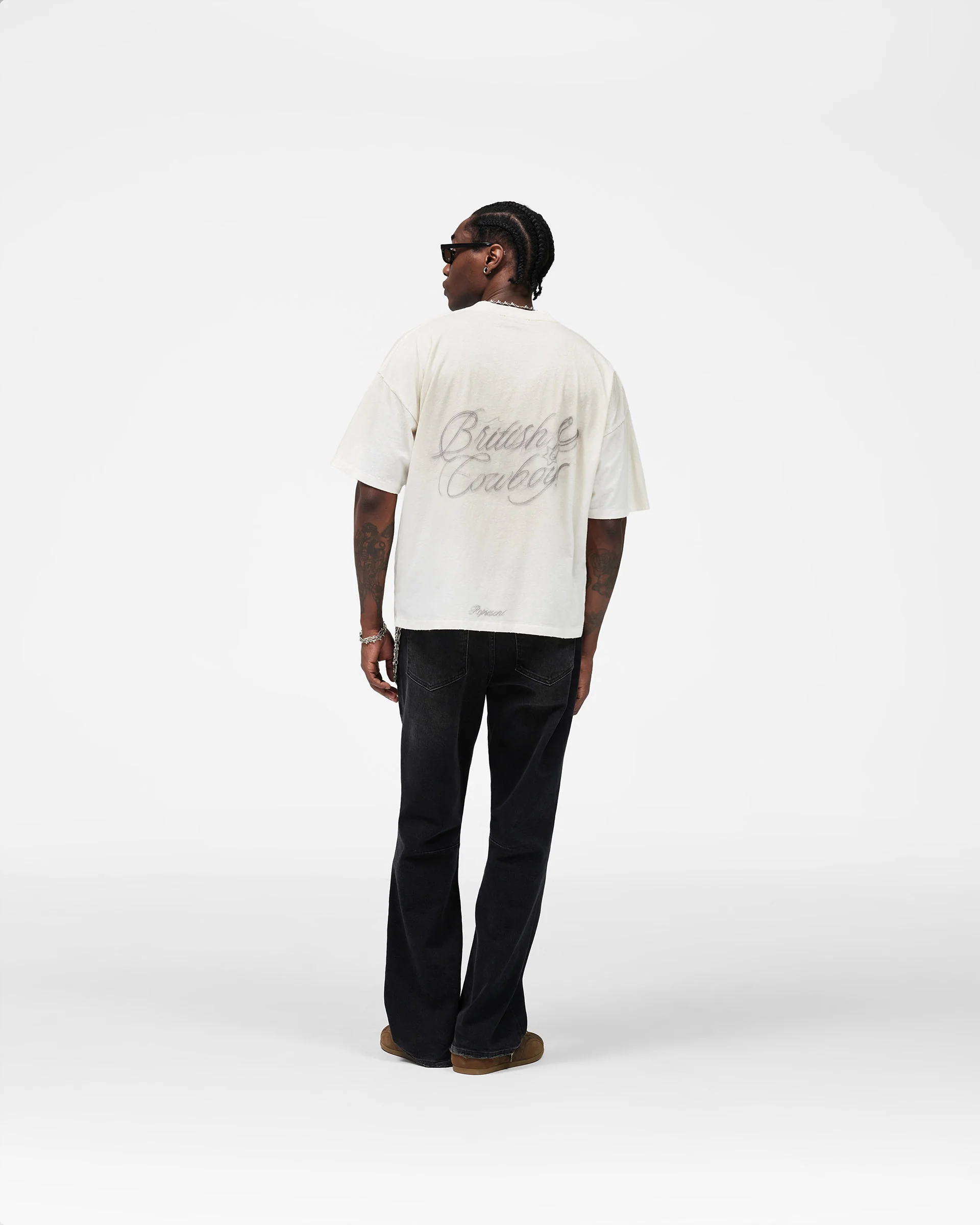 British Cowboys T-Shirt - Washed Ecru - Image 8
