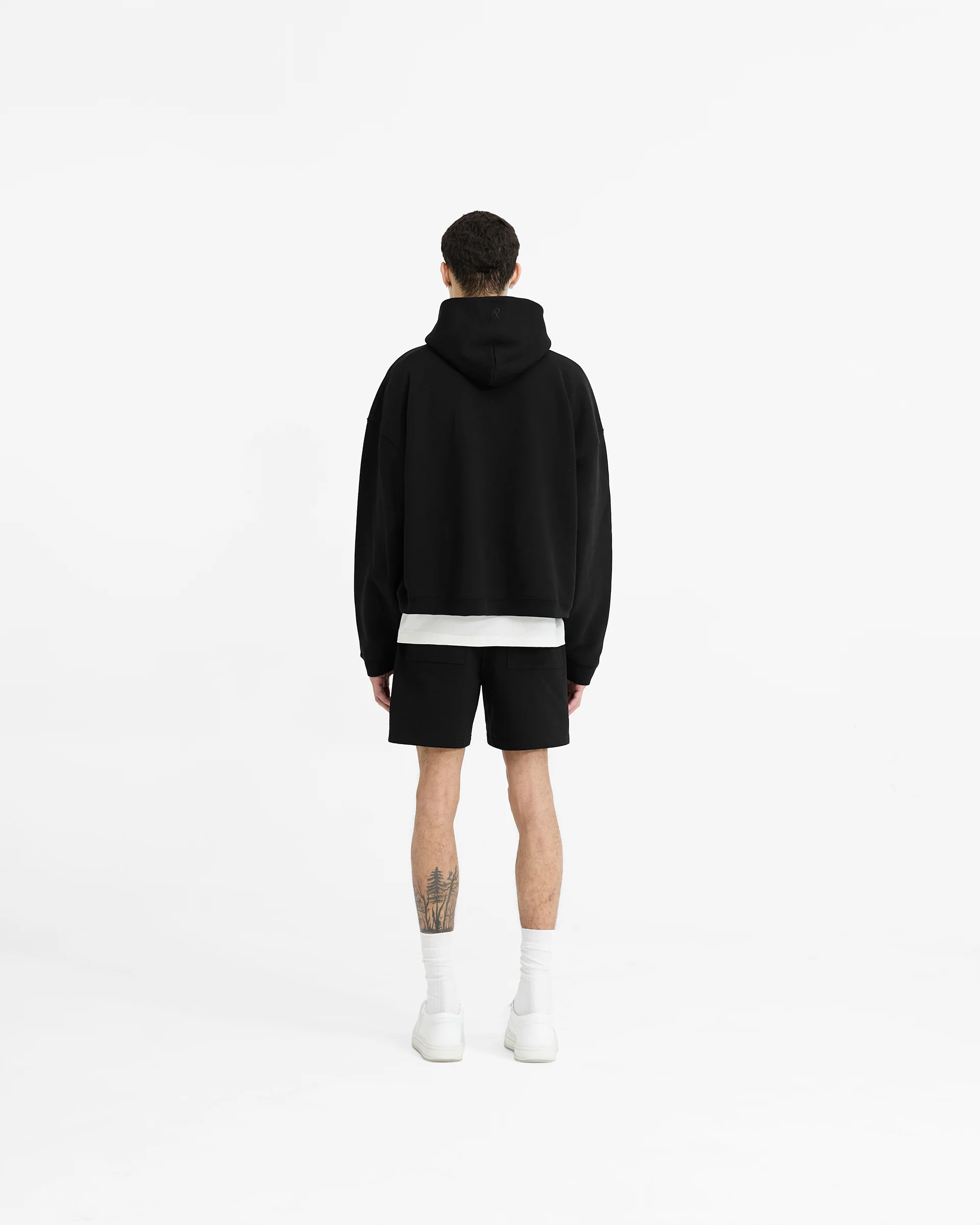 Initial Boxy Hoodie - Black - Image 7