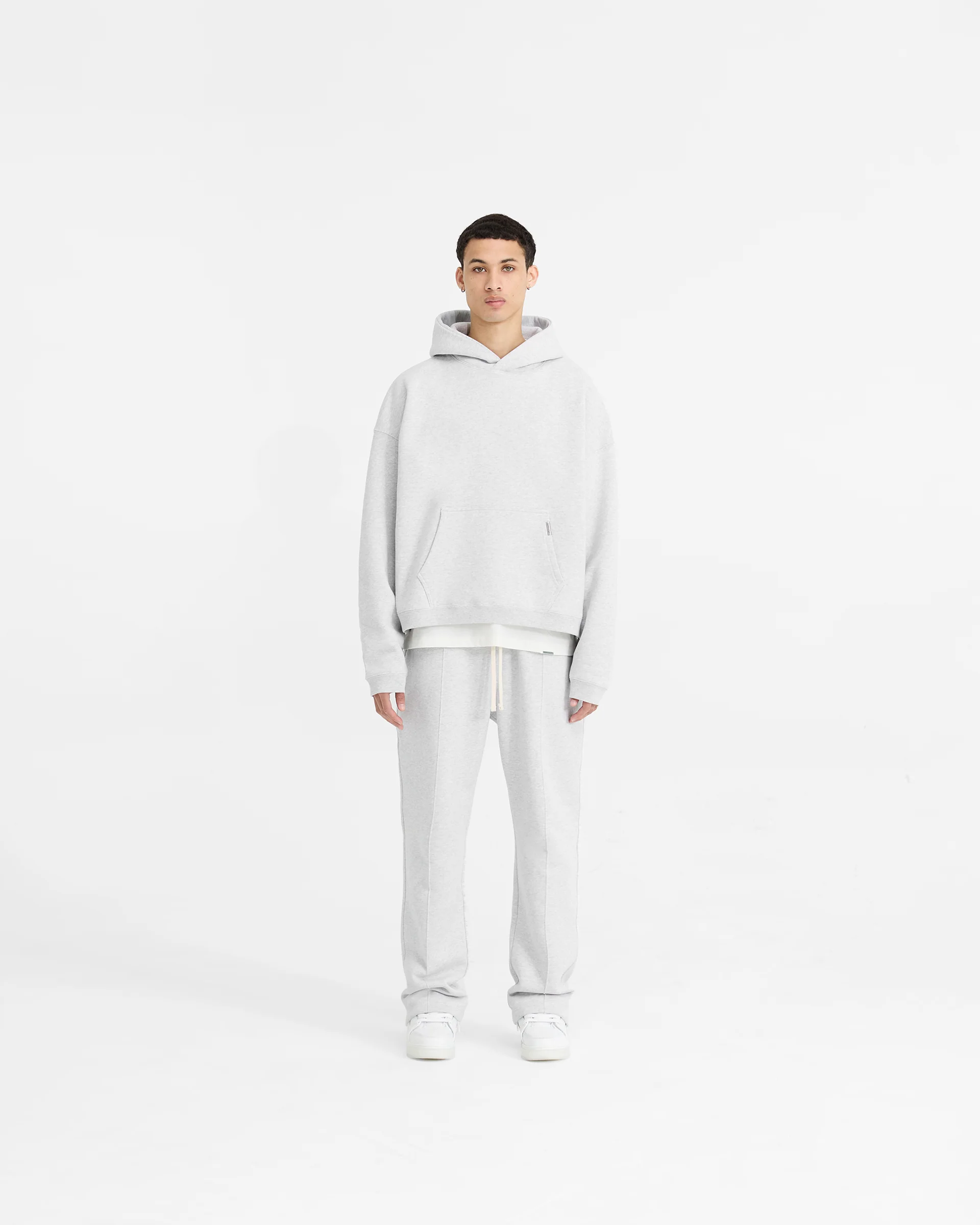 Initial Boxy Hoodie - Ice Grey Marl - Image 5
