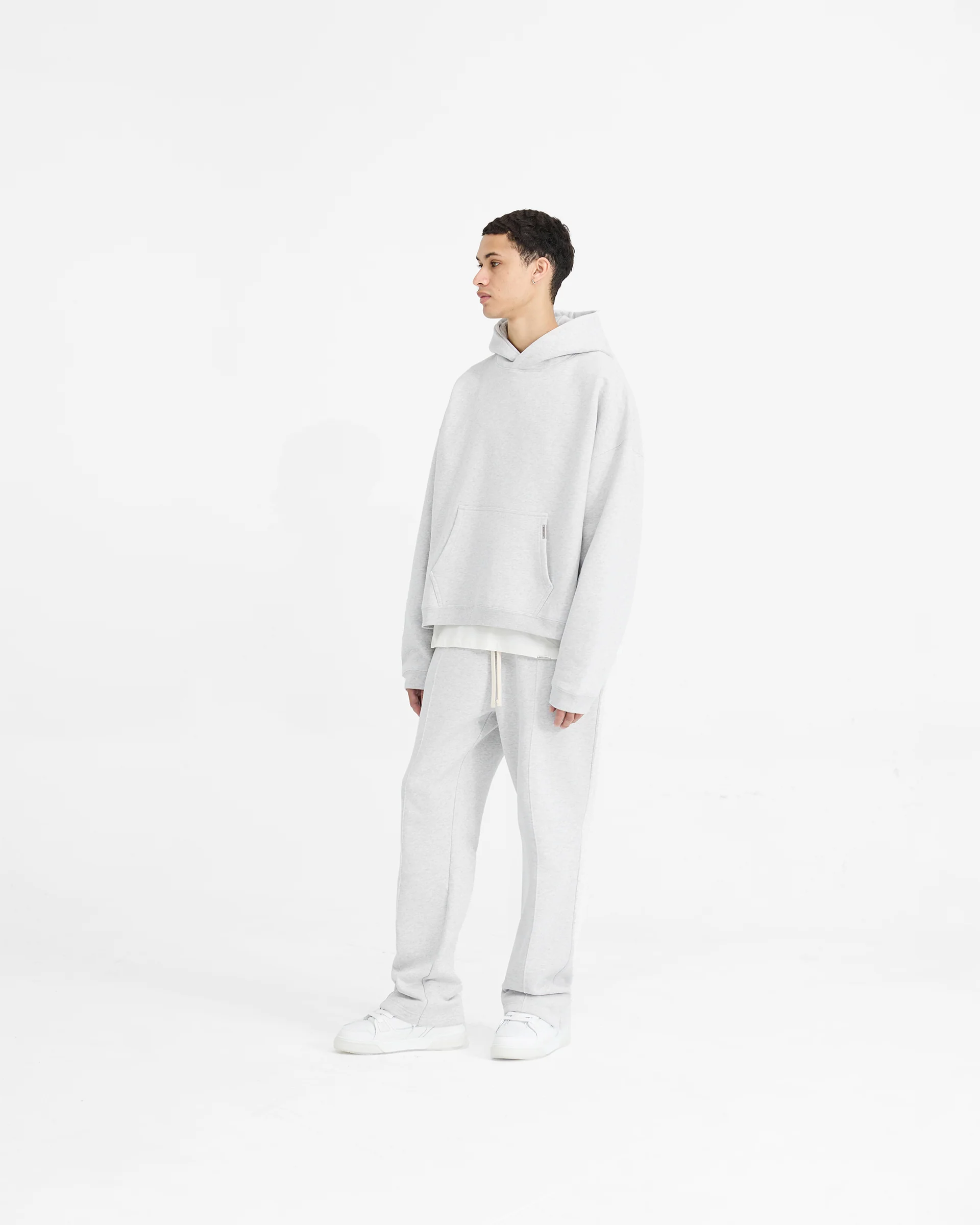 Initial Boxy Hoodie - Ice Grey Marl - Image 6