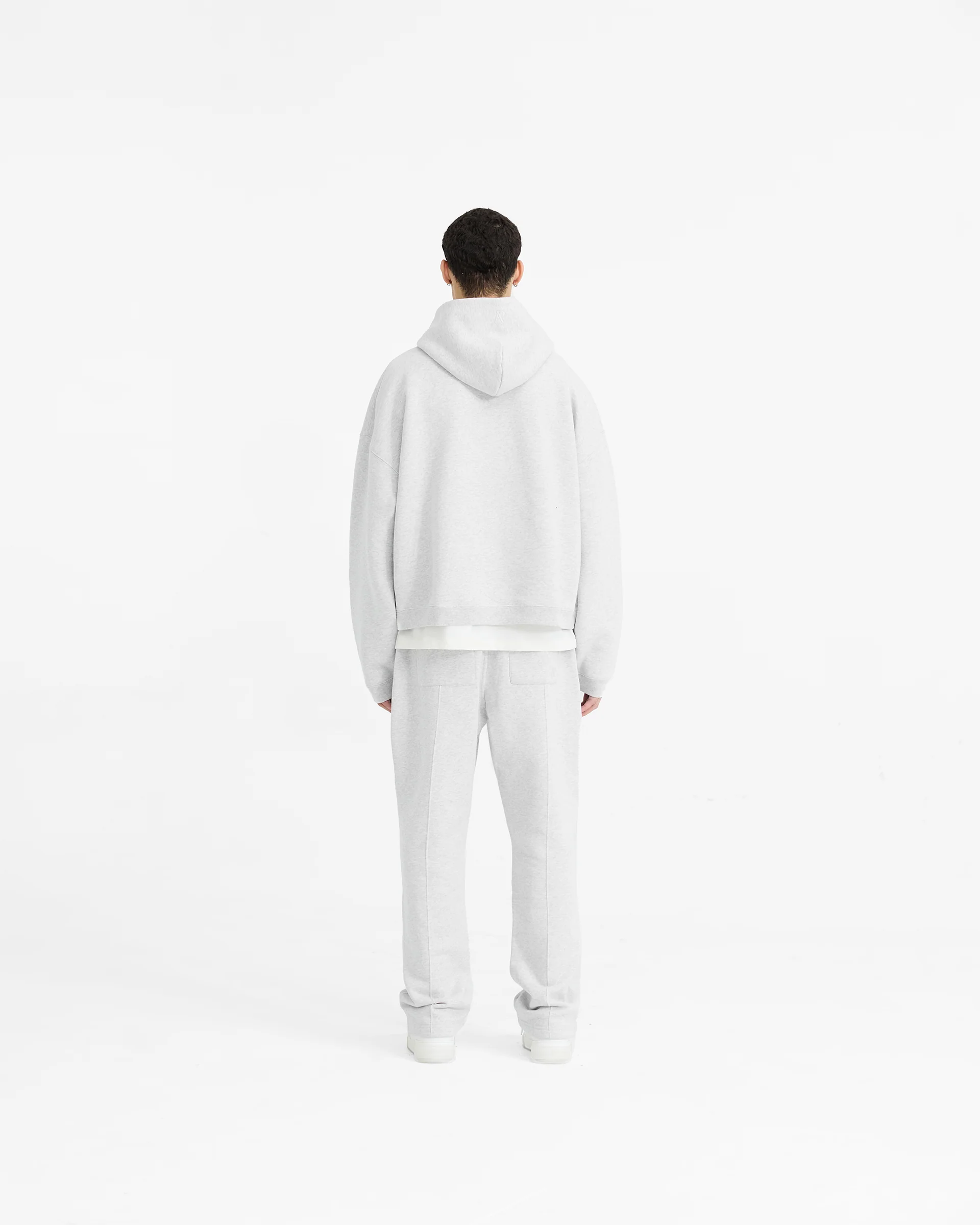 Initial Boxy Hoodie - Ice Grey Marl - Image 7