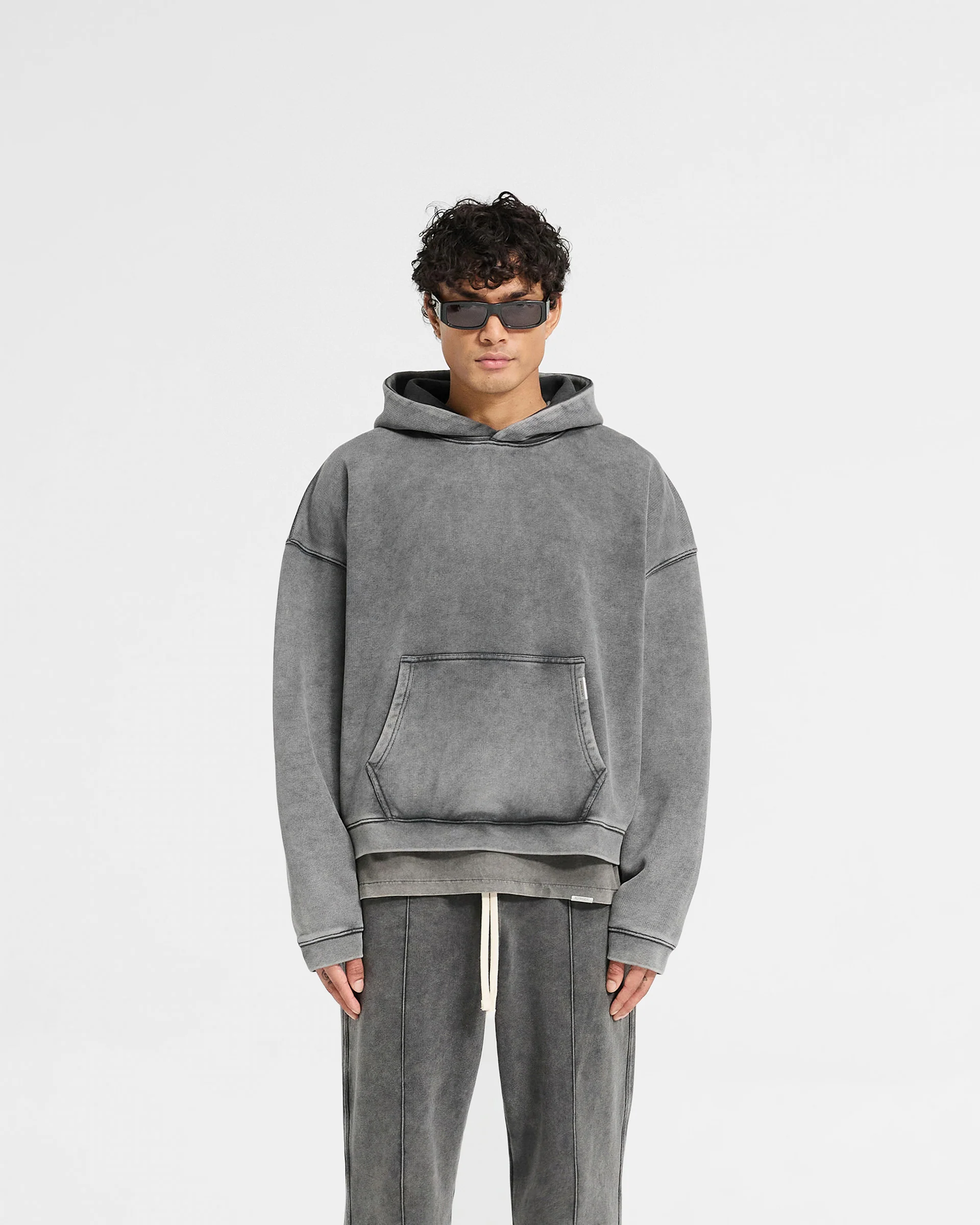 Initial Boxy Hoodie - Vintage Grey - Image 3