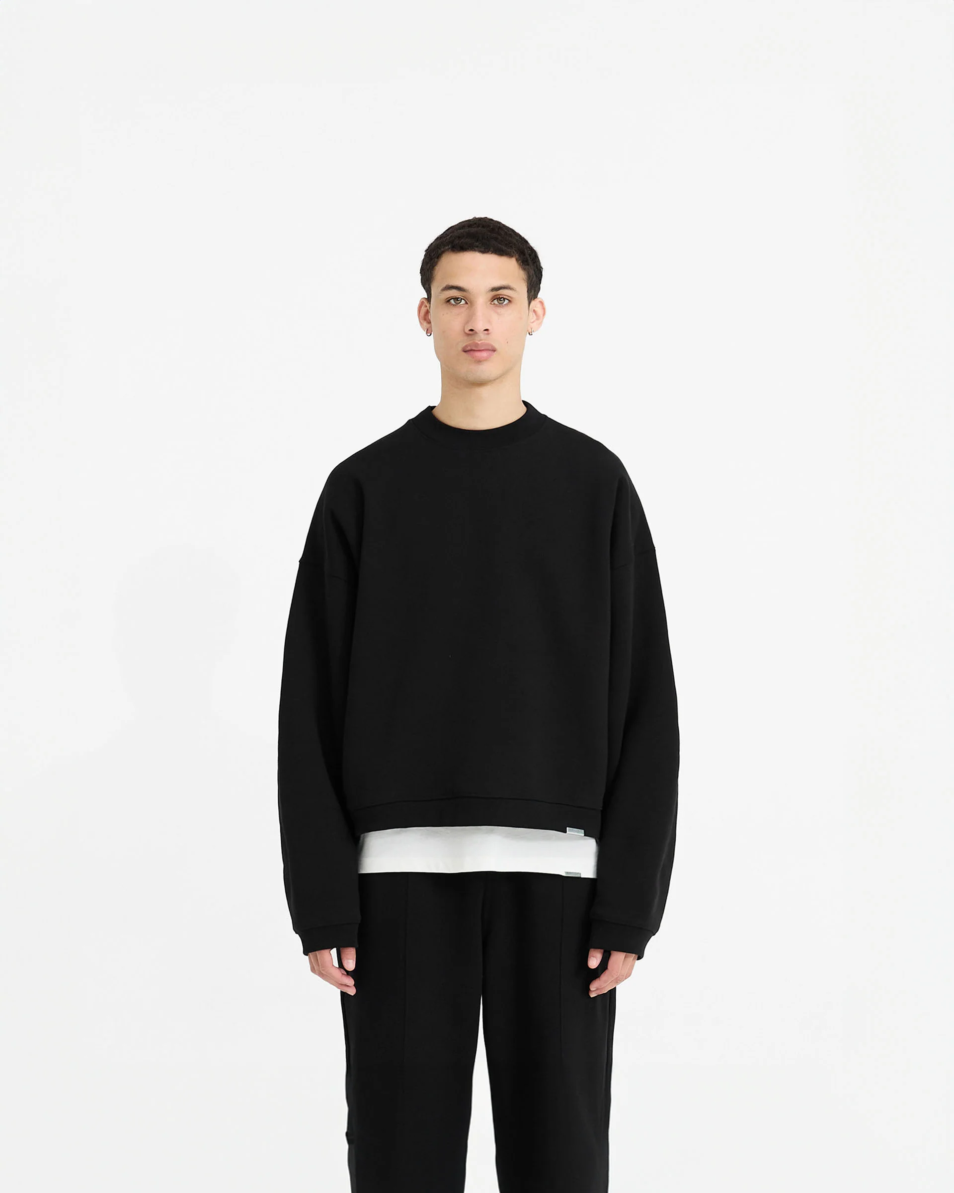 Initial Boxy Sweater - Black - Image 3
