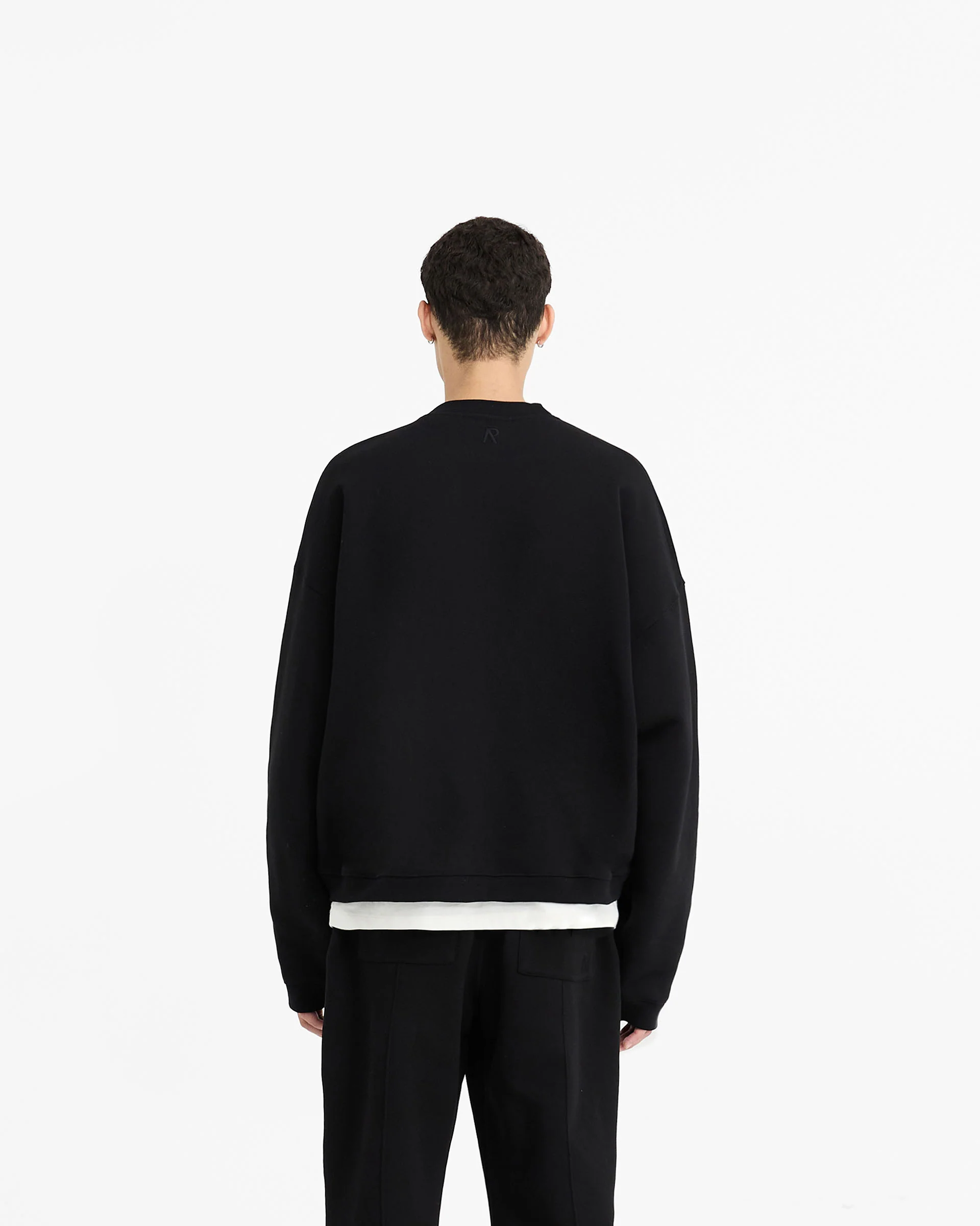 Initial Boxy Sweater - Black - Image 4
