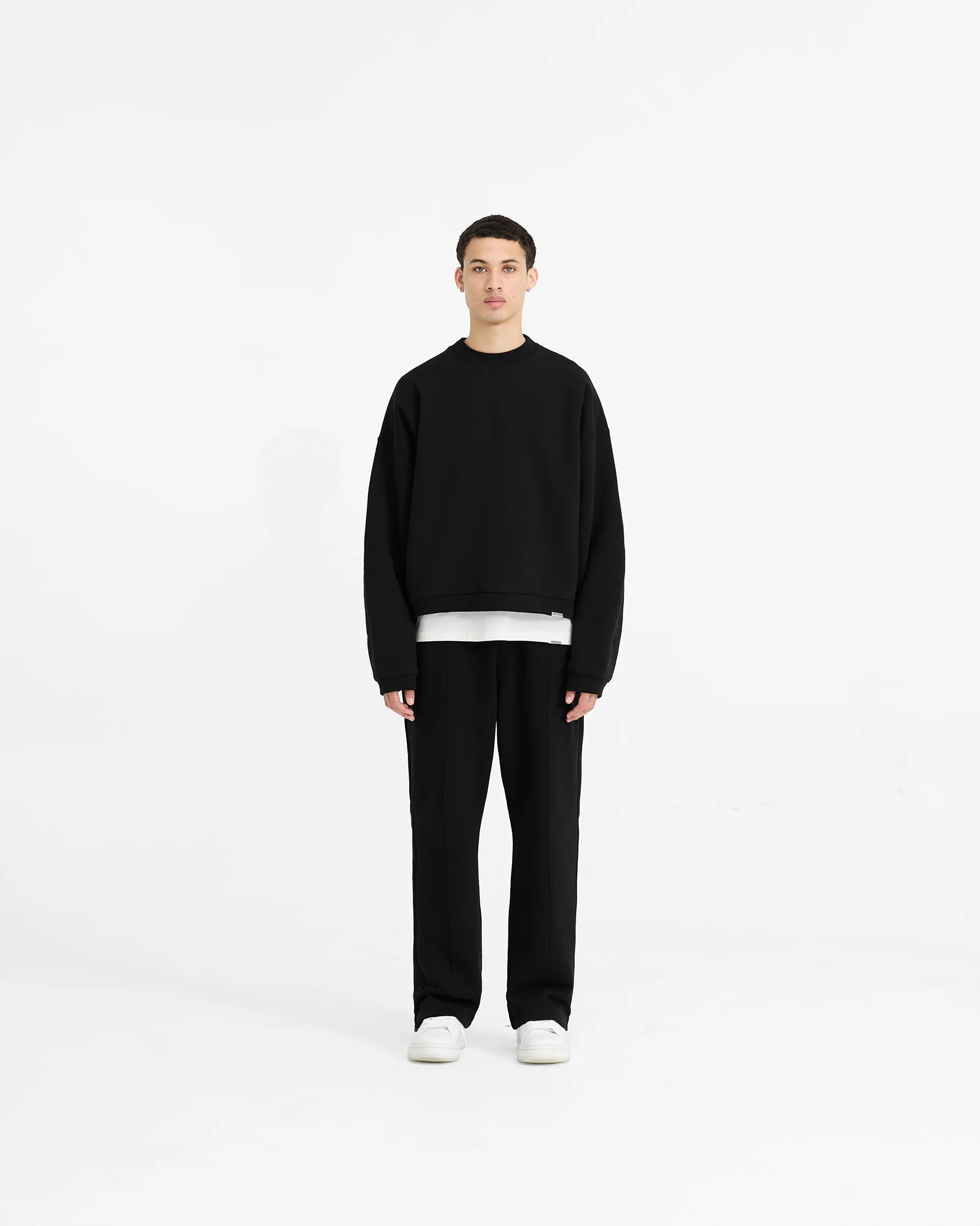 Initial Boxy Sweater - Black - Image 5
