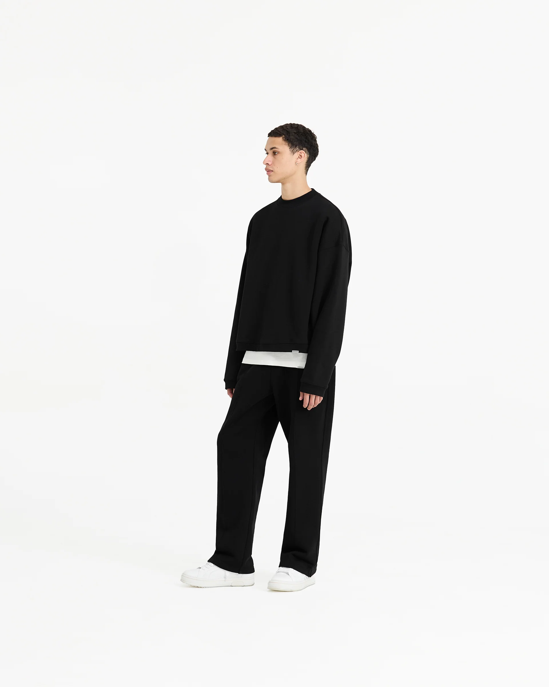 Initial Boxy Sweater - Black - Image 6