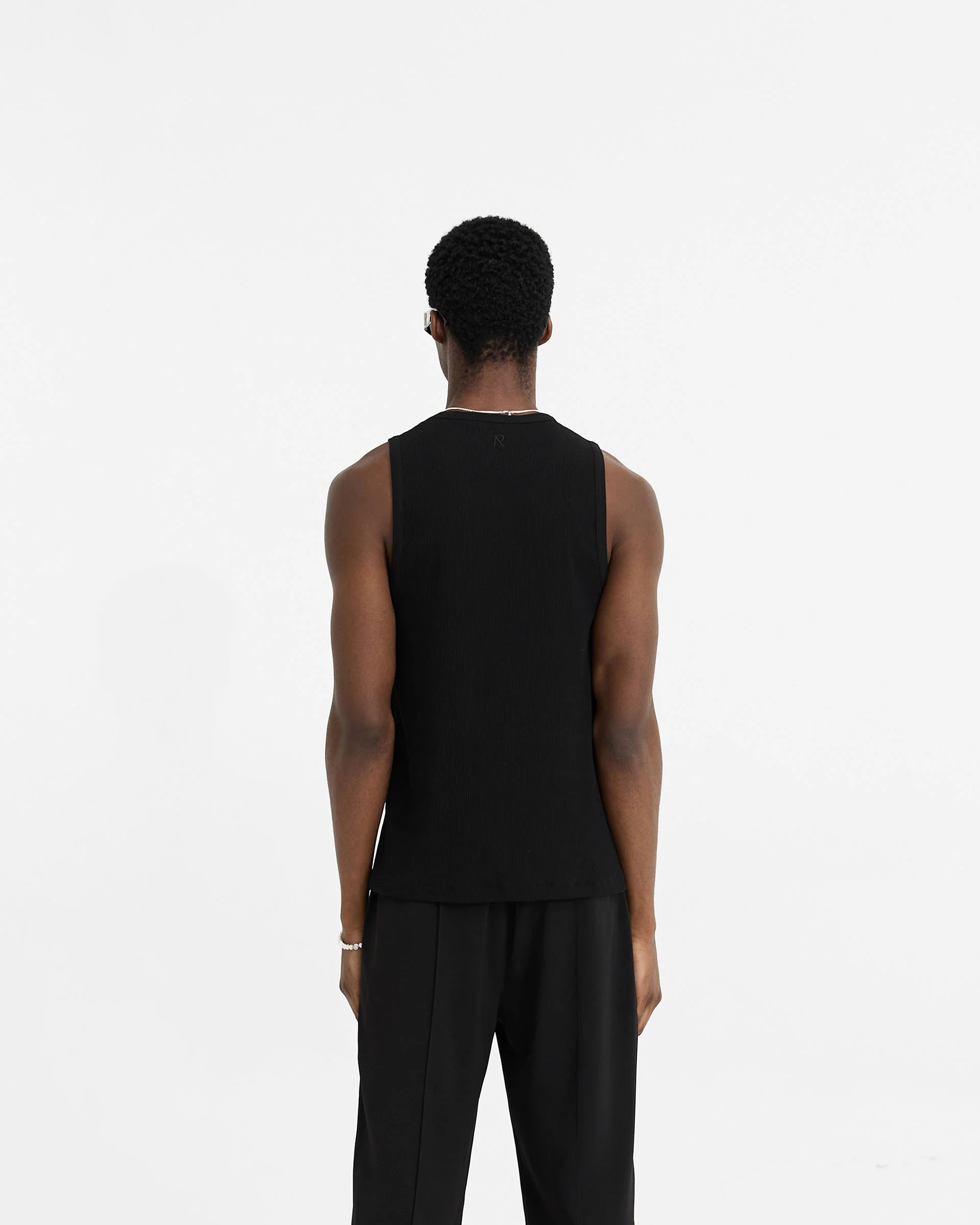 Initial Rib Vest - Black - Image 4