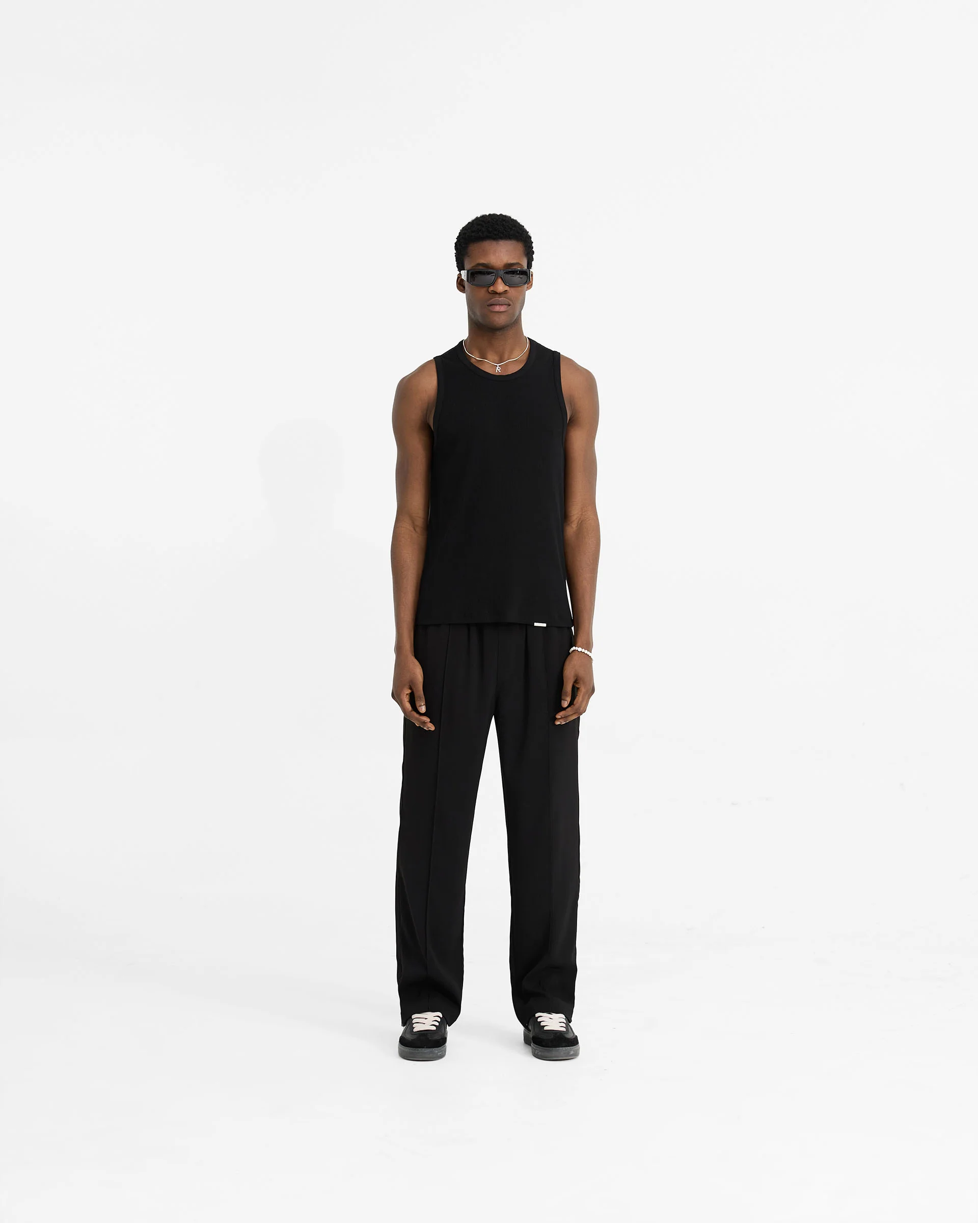 Initial Rib Vest - Black - Image 5