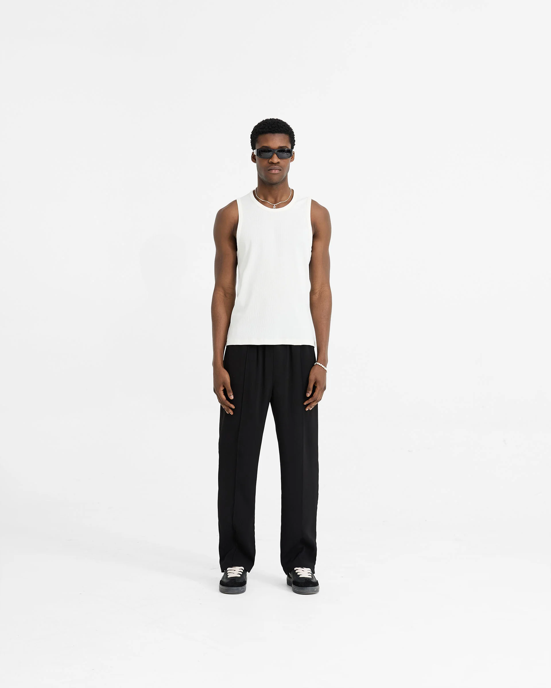 Initial Rib Vest - Flat White - Image 5
