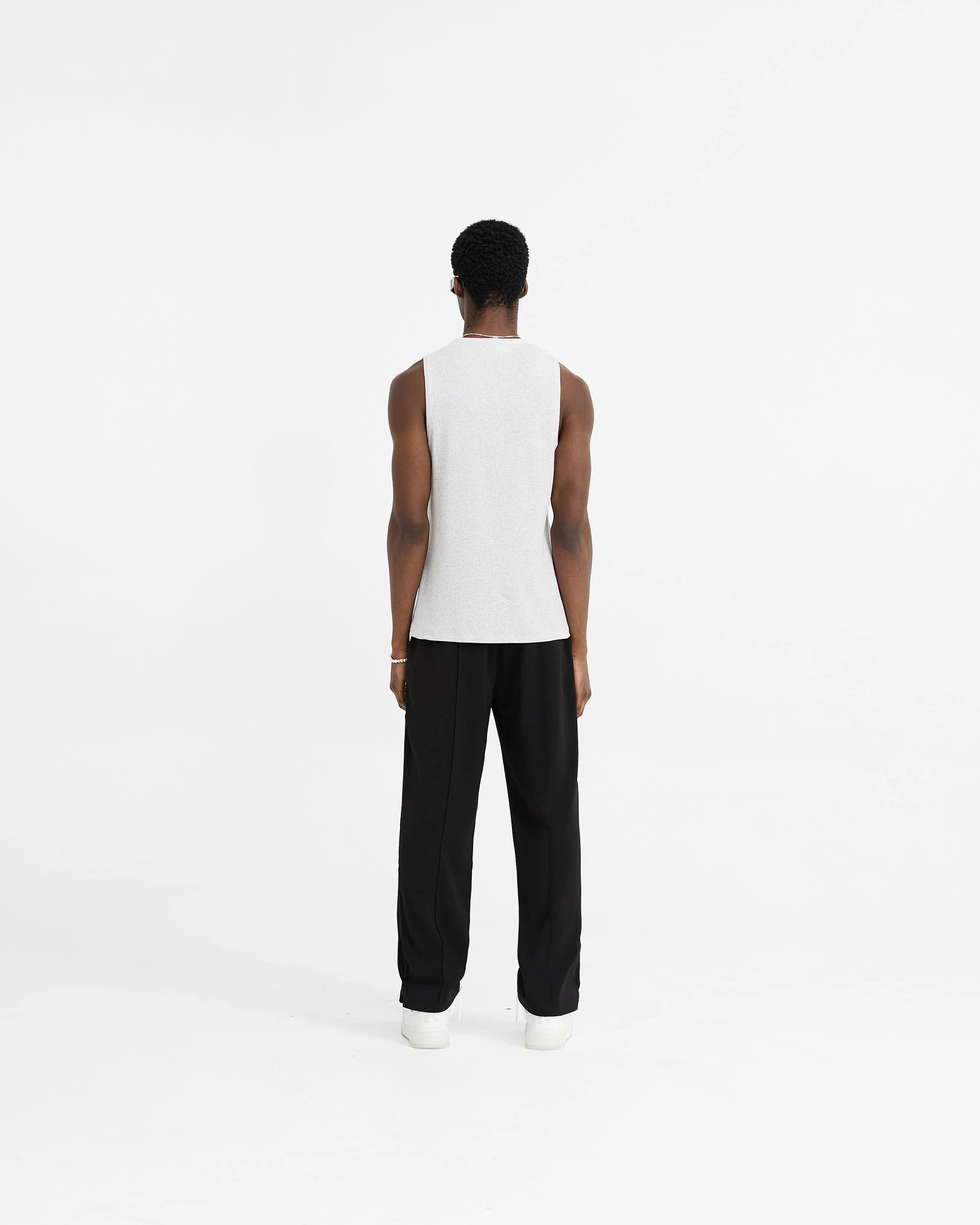 Initial Rib Vest - Ice Grey Marl - Image 7