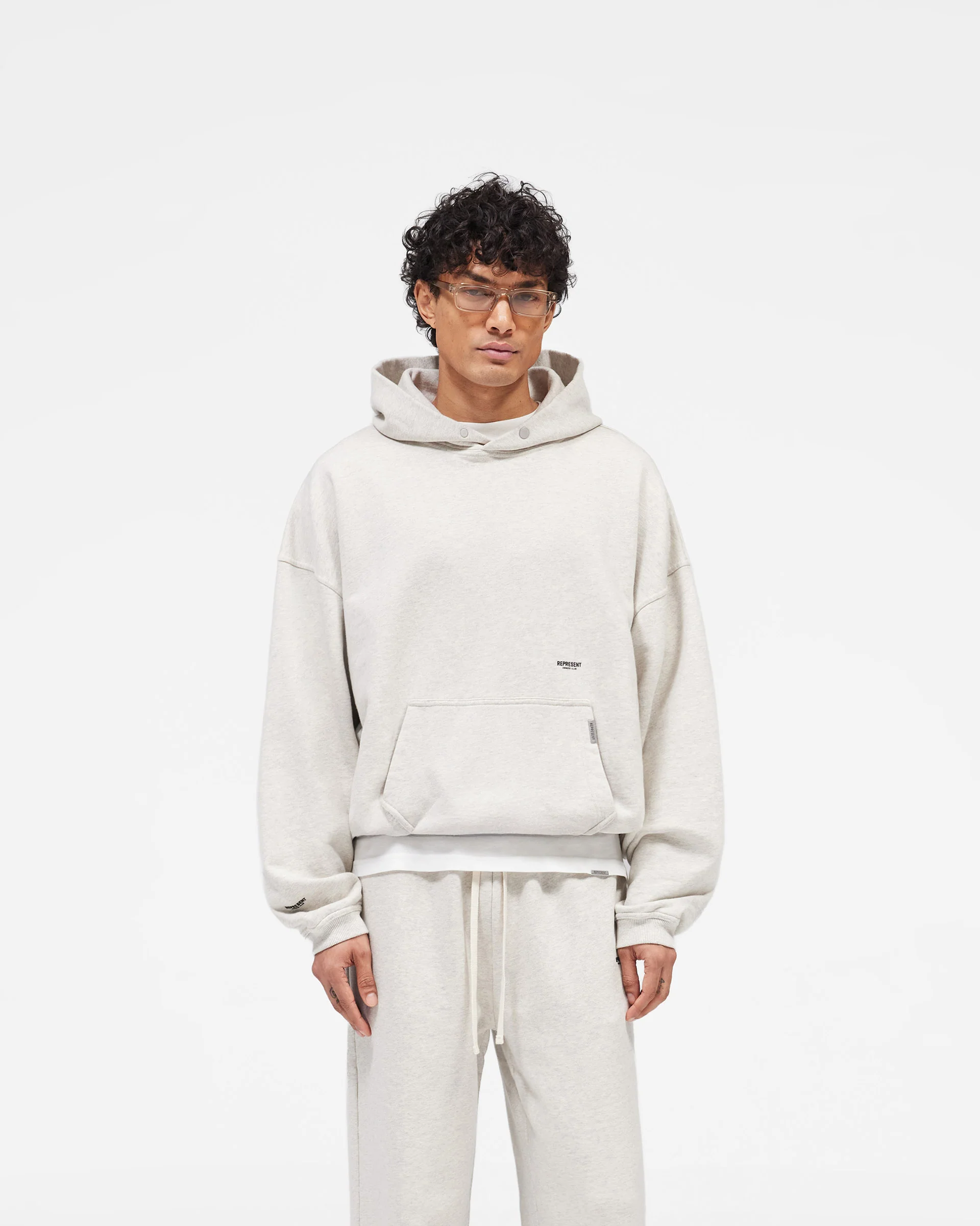 Micro Owners Club Hoodie - Cream Marl - Image 3