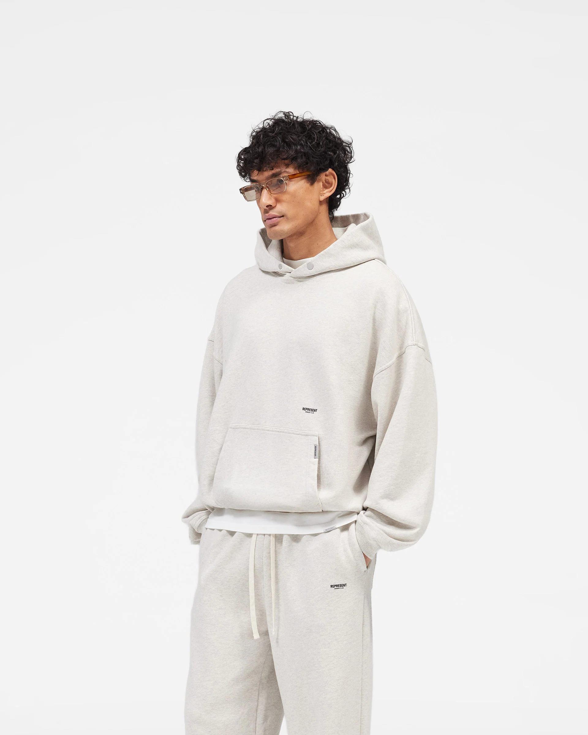 Micro Owners Club Hoodie - Cream Marl - Image 4