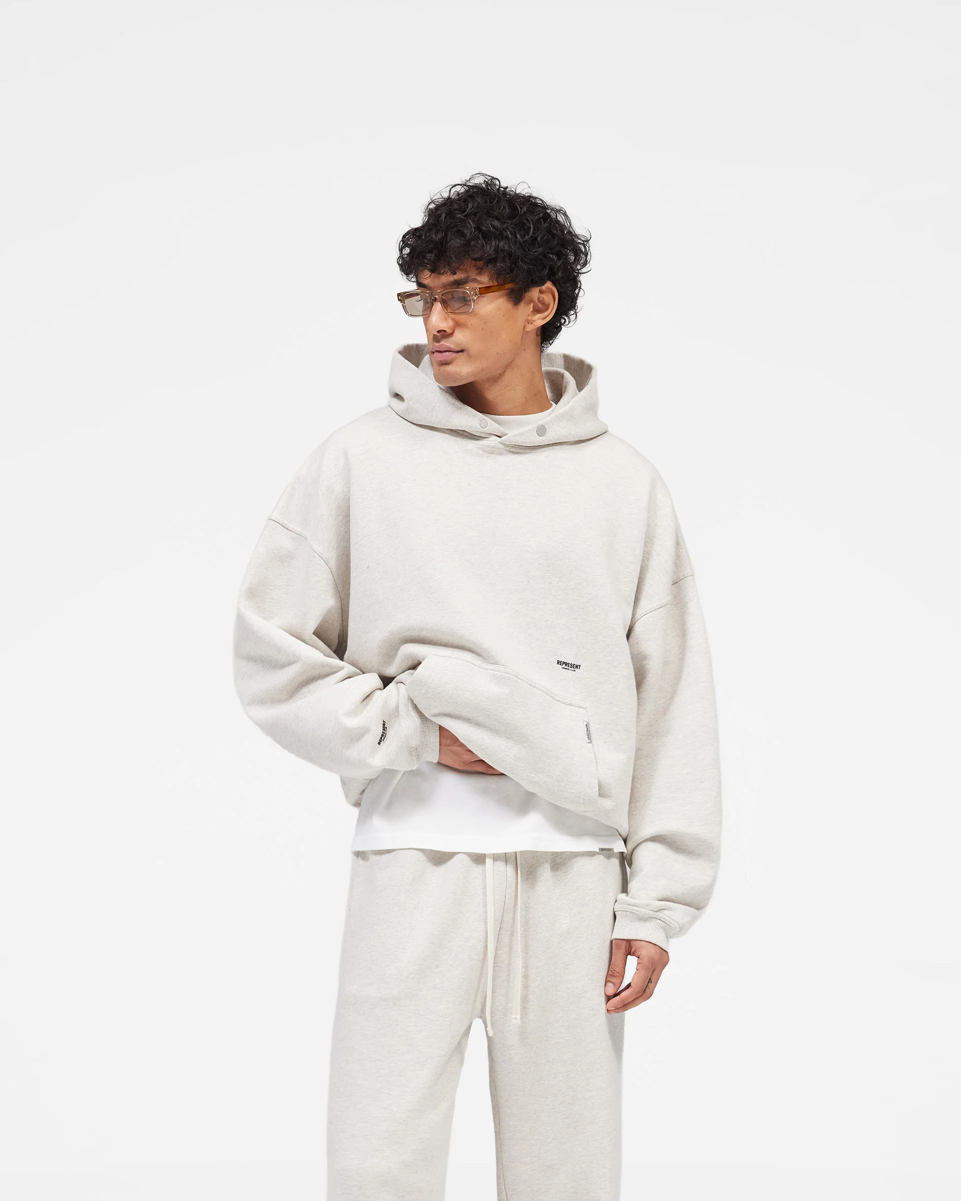 Micro Owners Club Hoodie - Cream Marl - Image 5