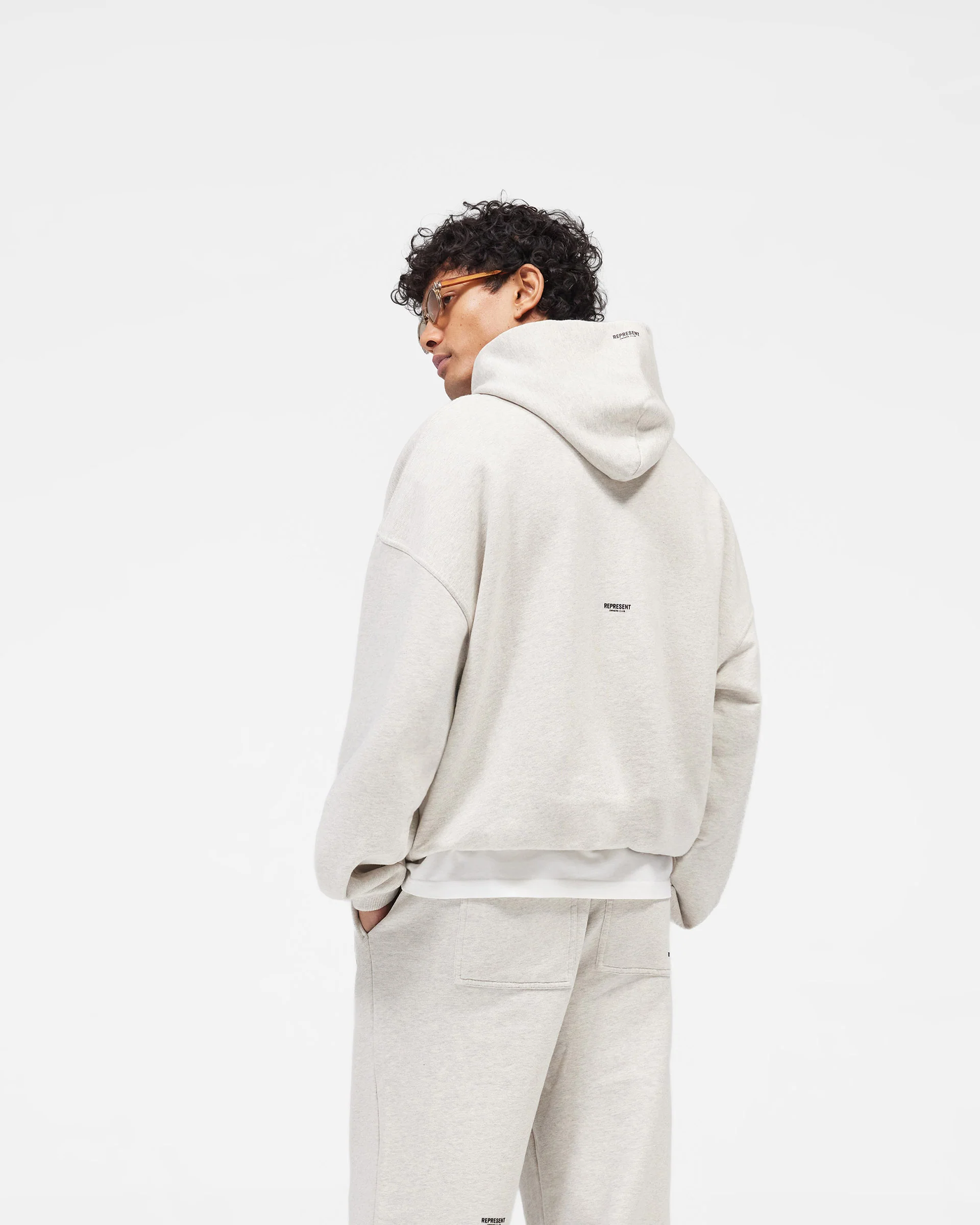 Micro Owners Club Hoodie - Cream Marl - Image 7