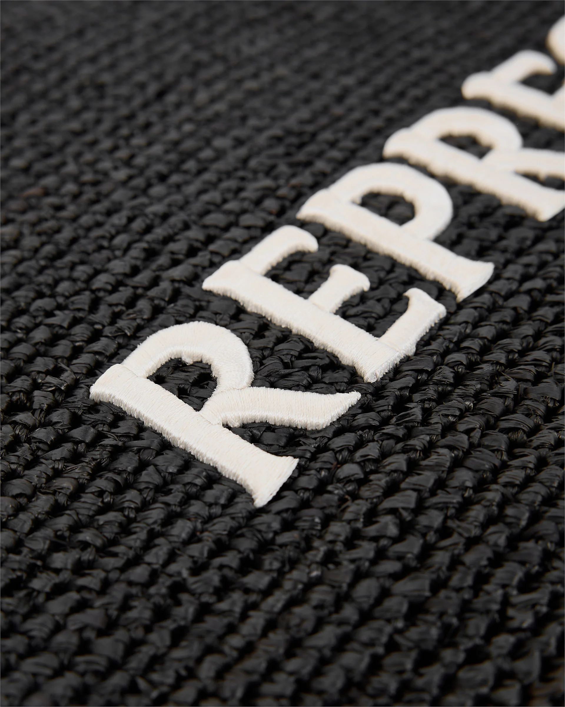 Raffia Tote Bag - Jet Black - Image 3