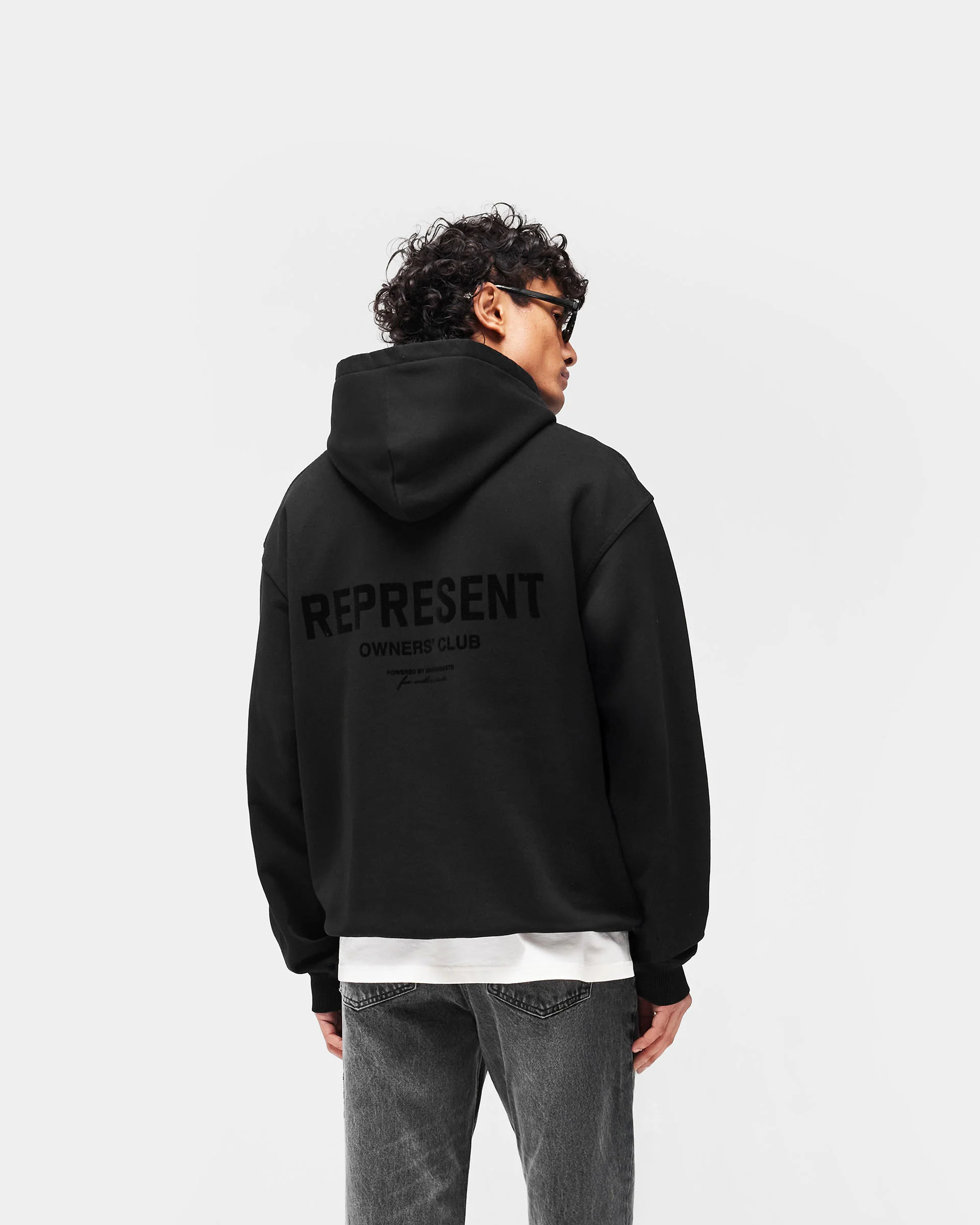 Represent Owners Club Flocked Hoodie - Black - Image 6