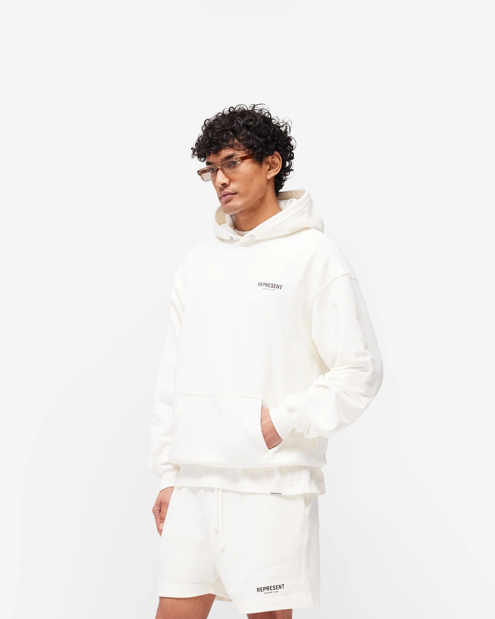 Represent Owners Club Hoodie - Flat White - Image 4