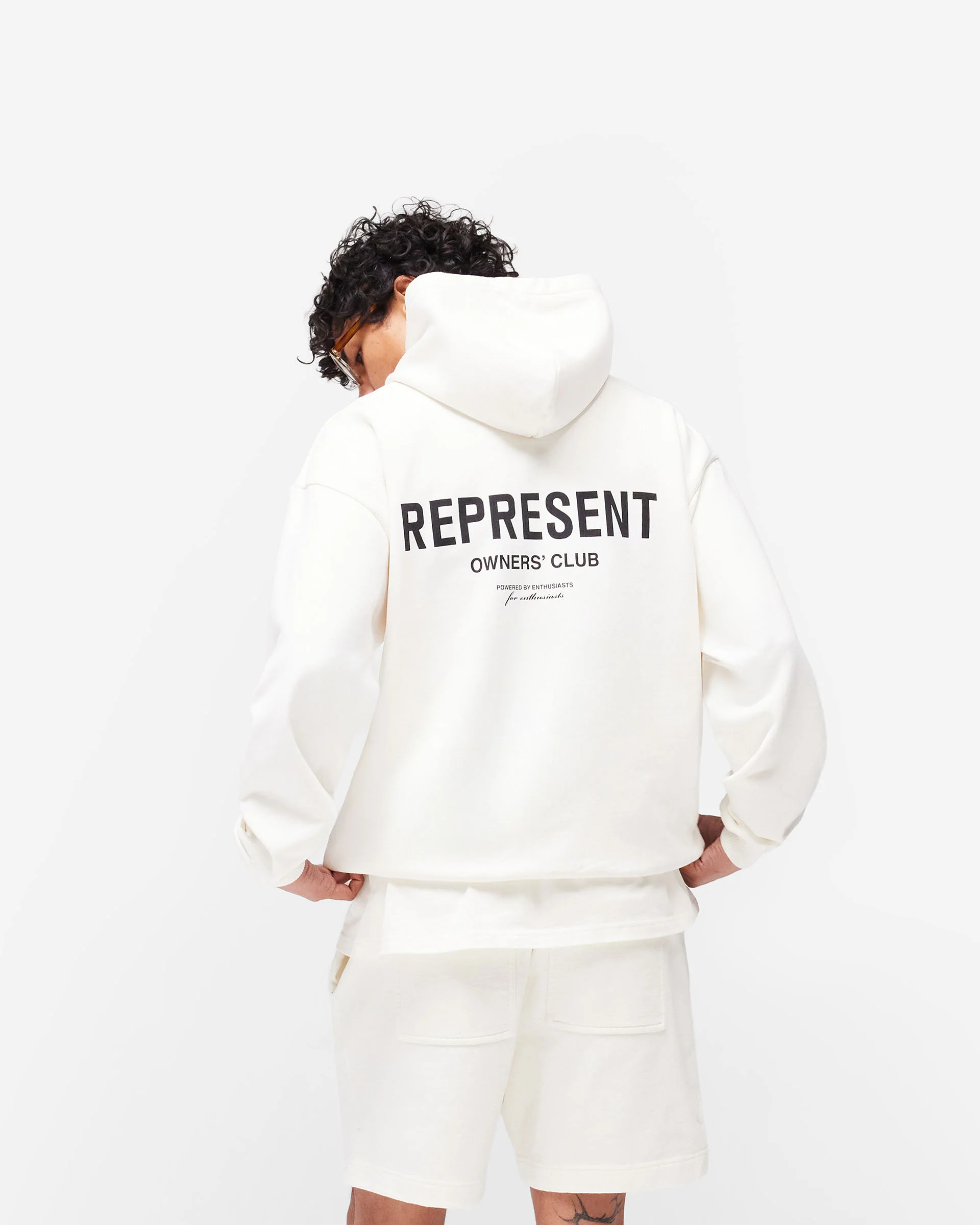 Represent Owners Club Hoodie - Flat White - Image 6