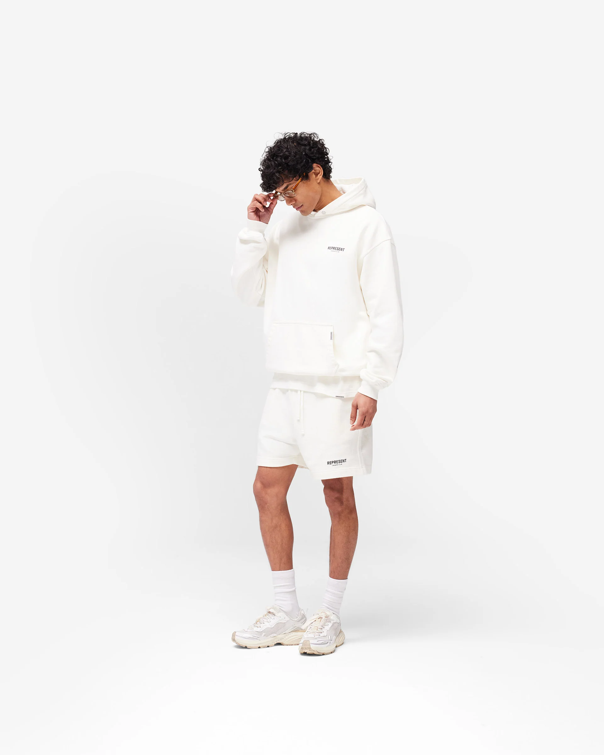 Represent Owners Club Hoodie - Flat White - Image 8