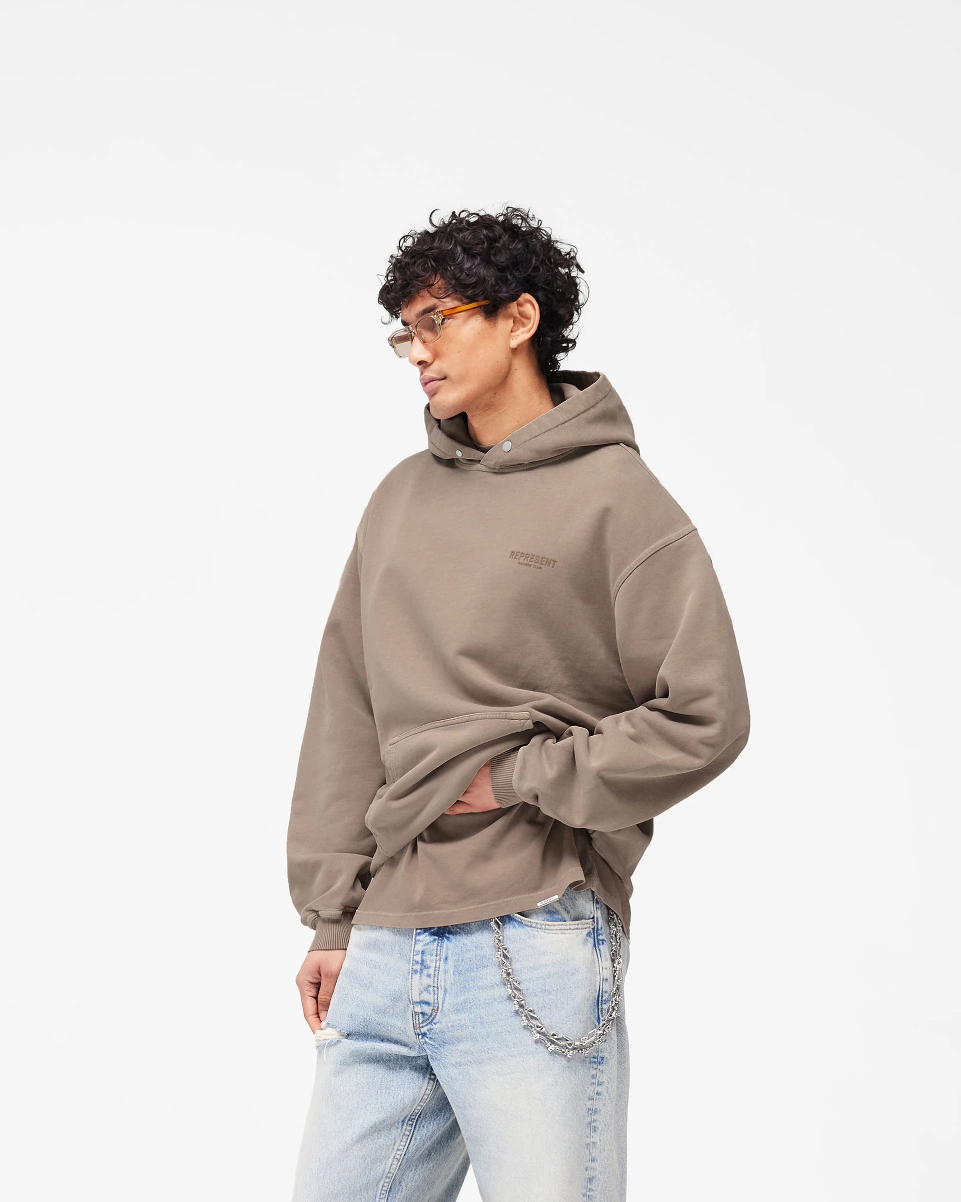 Represent Owners Club Hoodie - Mushroom - Image 4