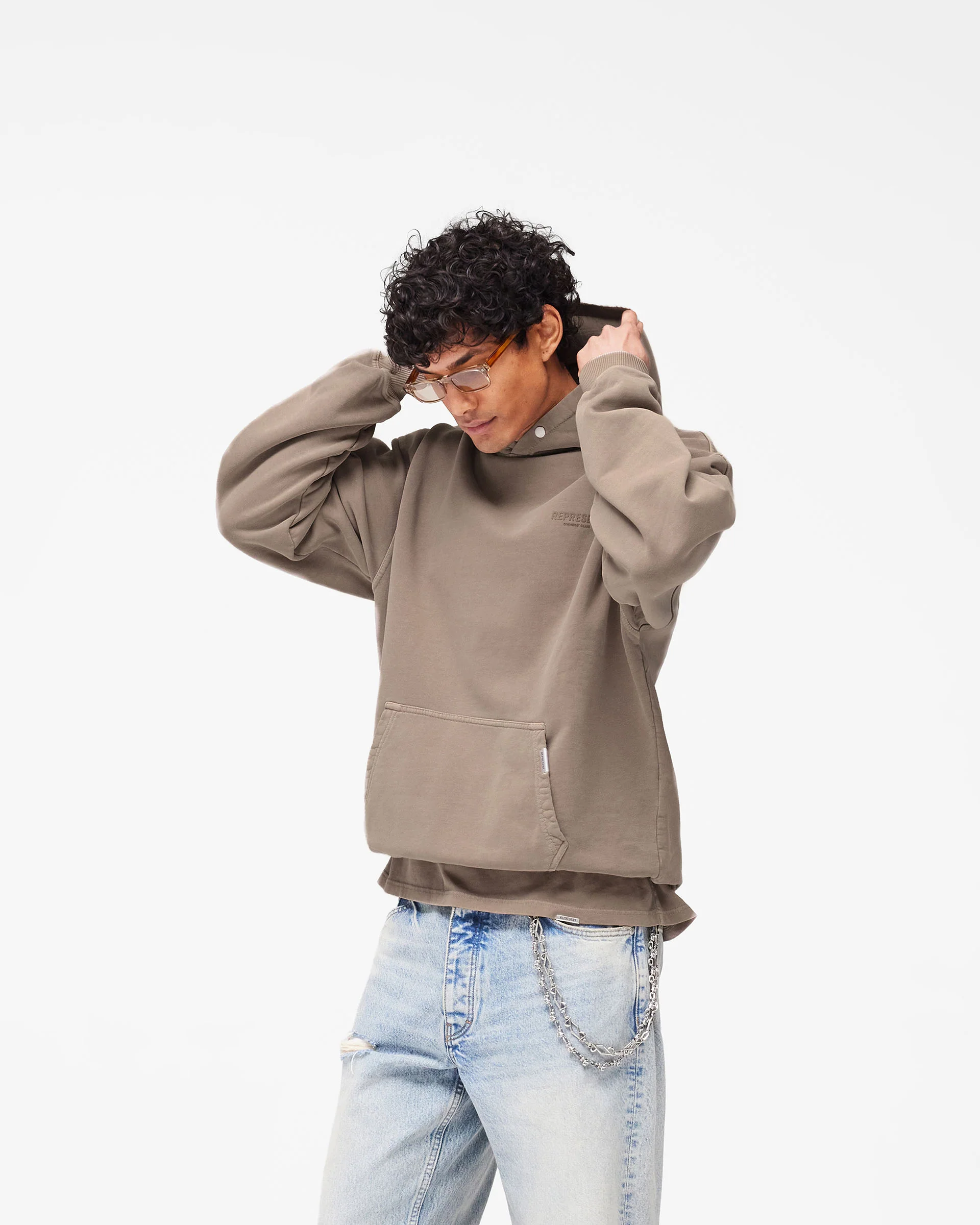 Represent Owners Club Hoodie - Mushroom - Image 5