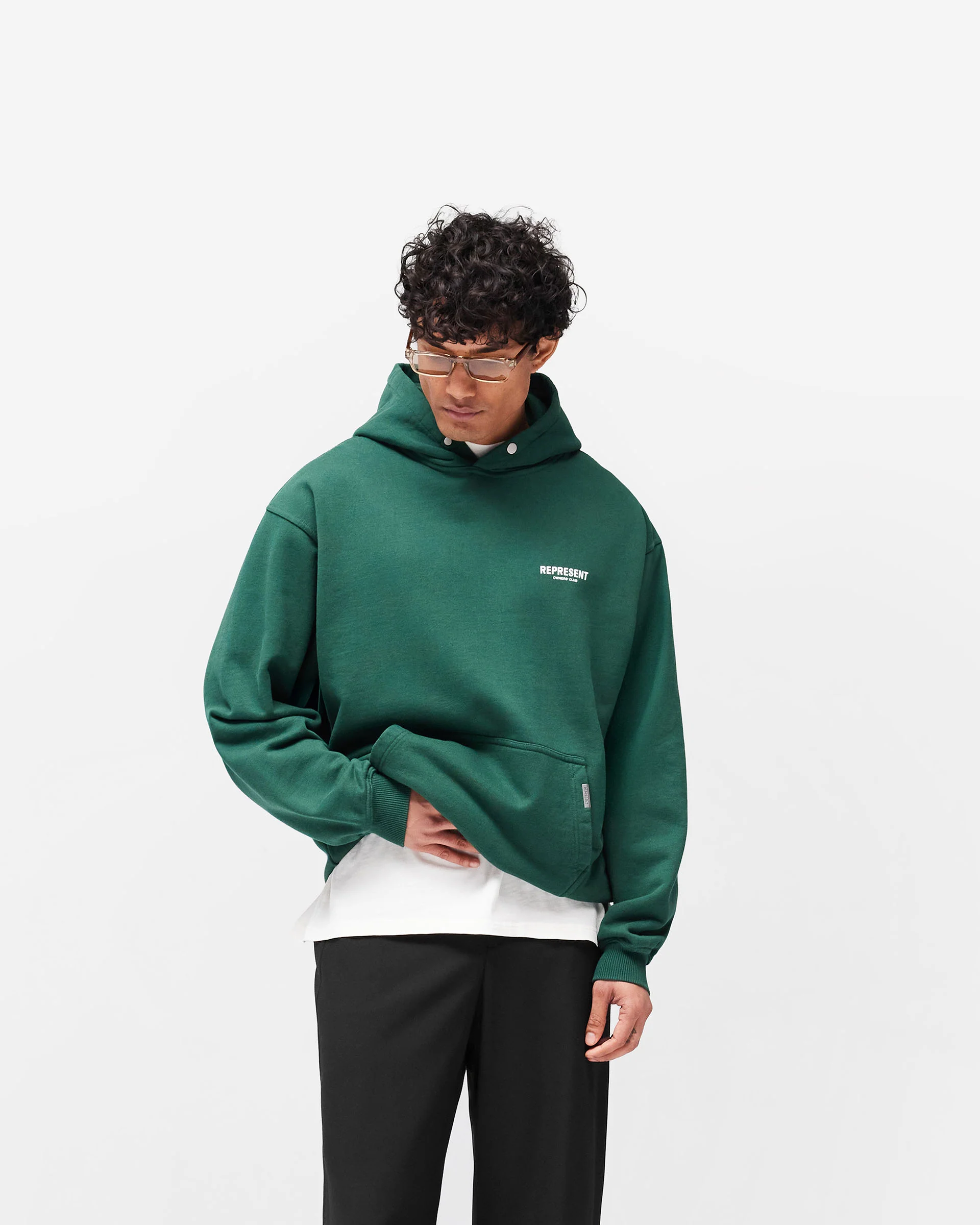 Represent Owners Club Hoodie - Racing Green - Image 3
