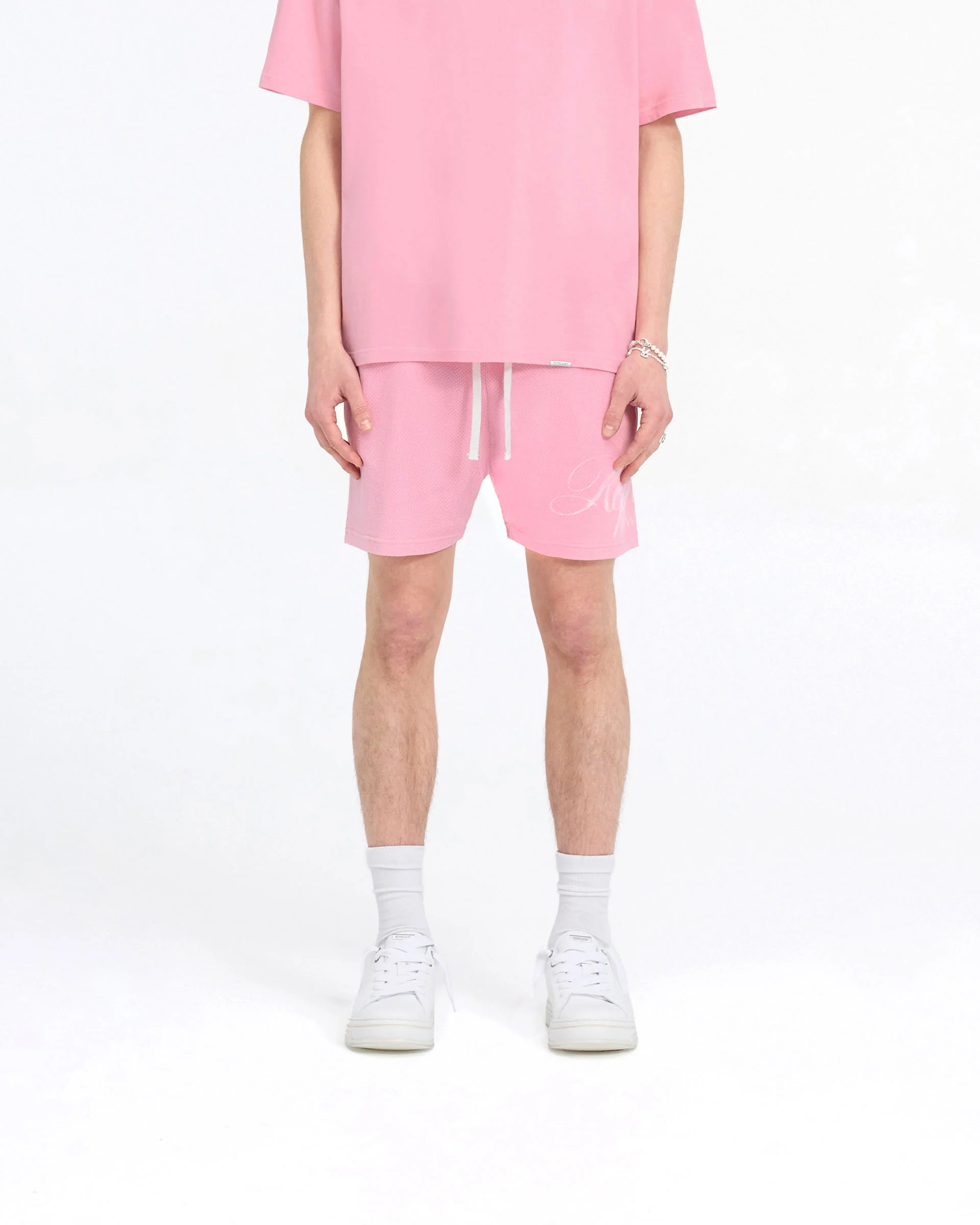 Represent Owners Club Script Mesh Shorts - Pink - Image 3