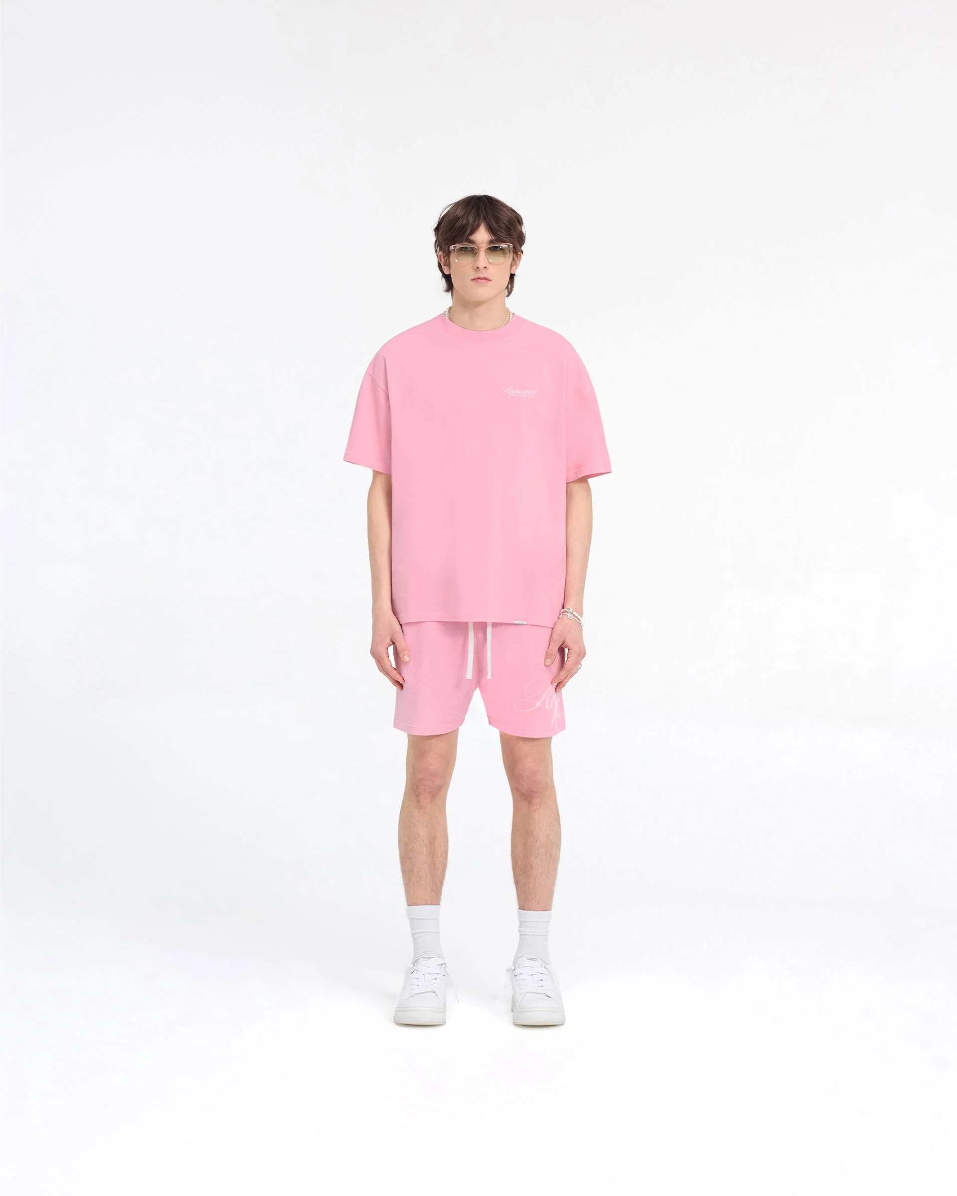 Represent Owners Club Script Mesh Shorts - Pink - Image 7