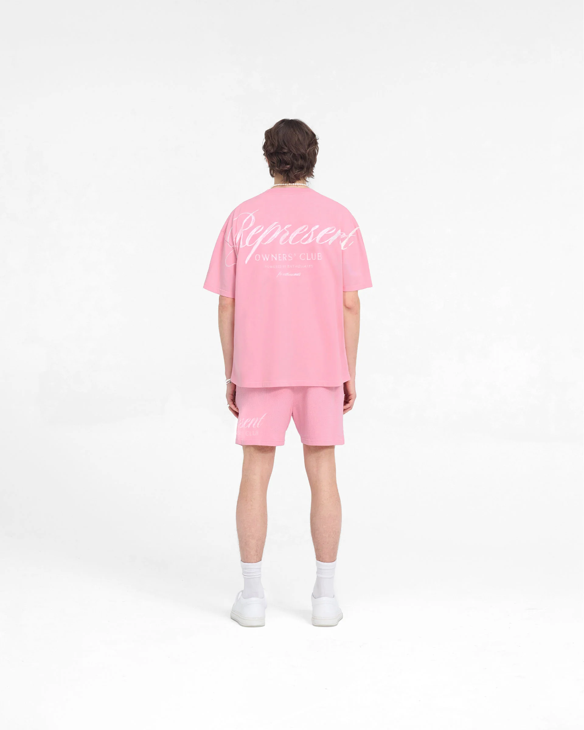 Represent Owners Club Script Mesh Shorts - Pink - Image 9