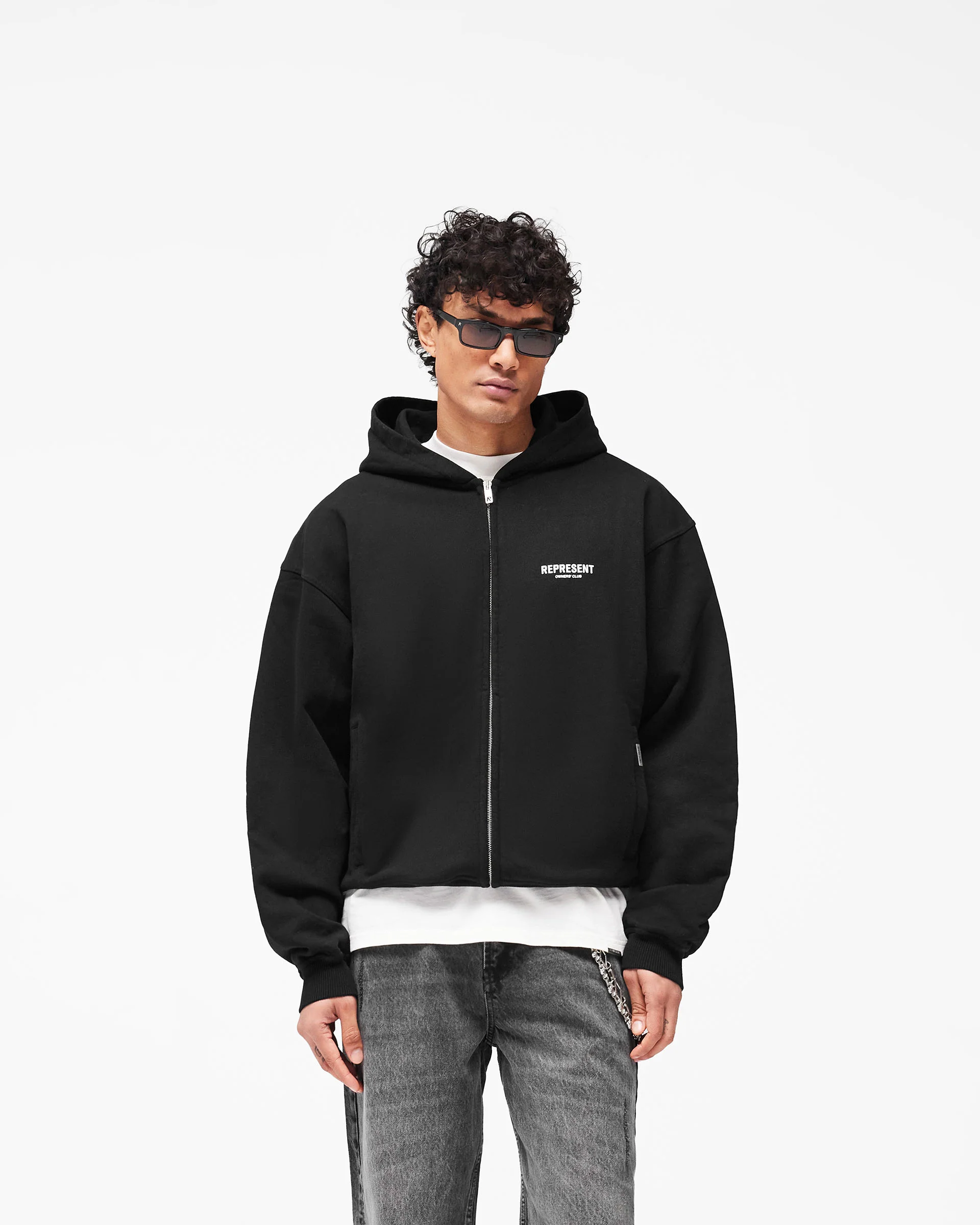 Represent Owners Club Zip Hoodie - Black - Image 3