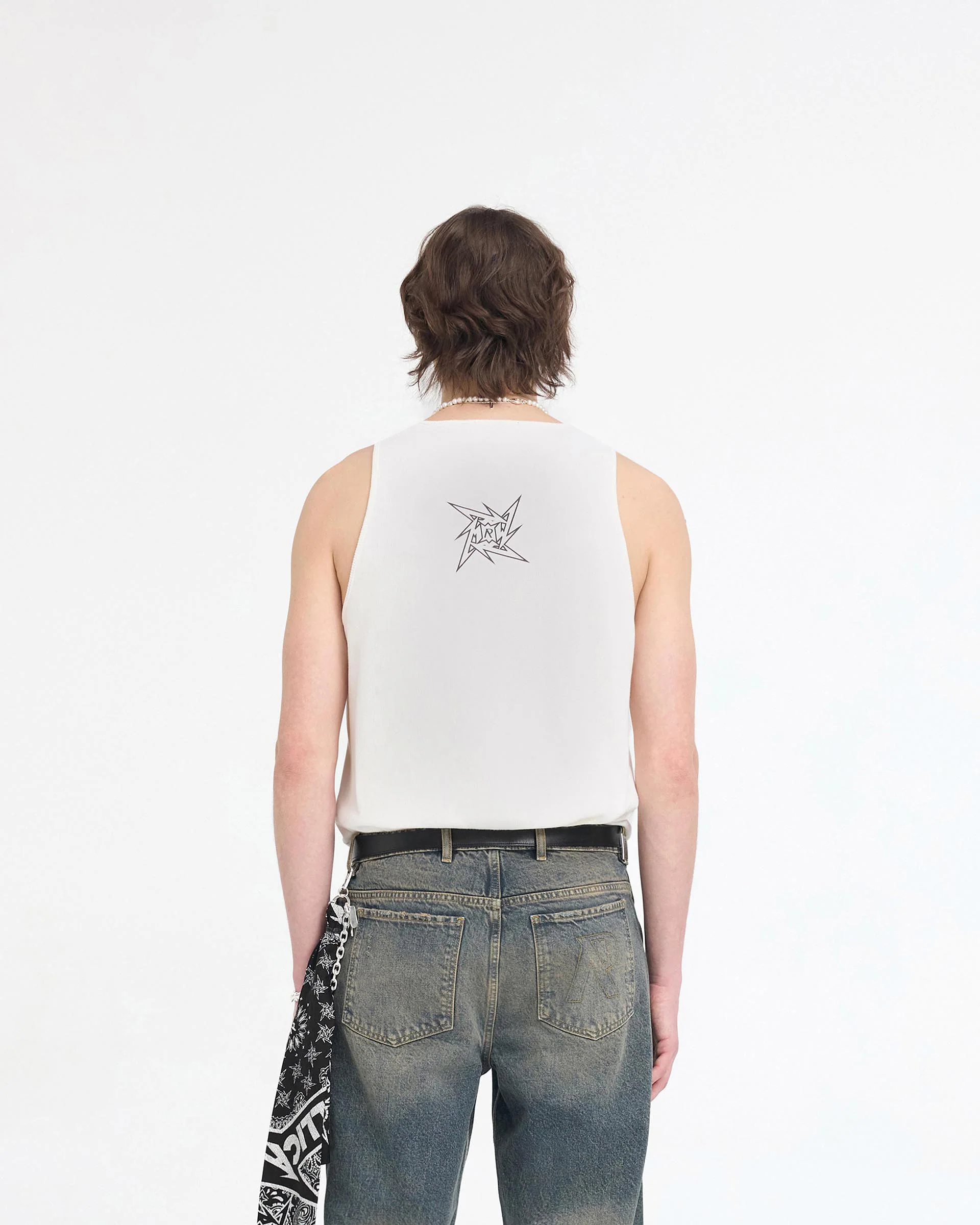 Represent X Metallica Local Crew Vest - Flat White - Image 4