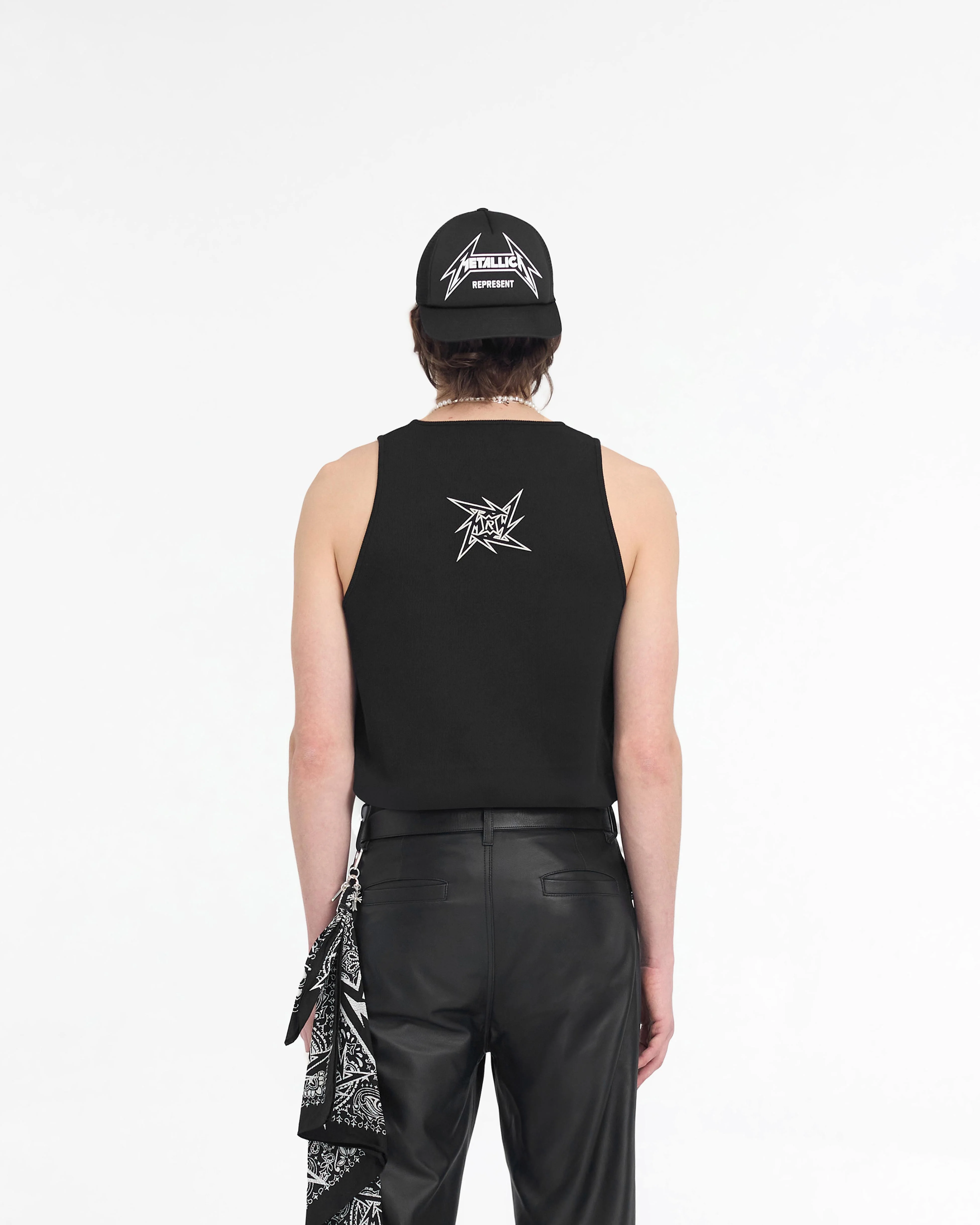 Represent X Metallica Local Crew Vest - Jet Black - Image 5