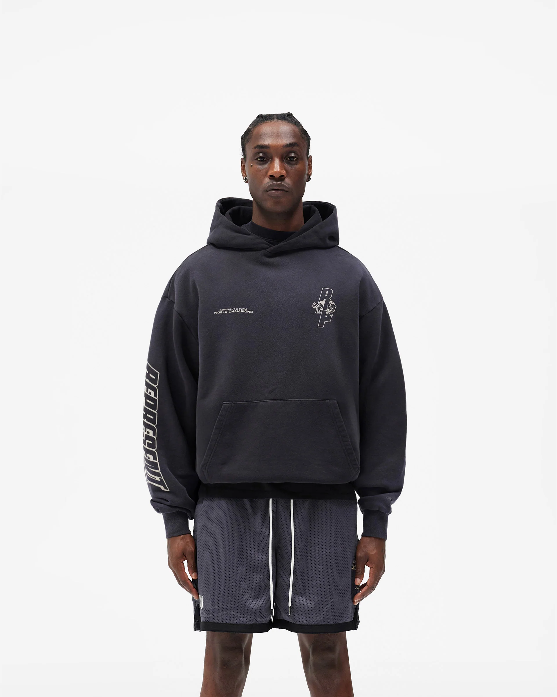 Represent X Puma Hoodie - Puma Black - Image 3
