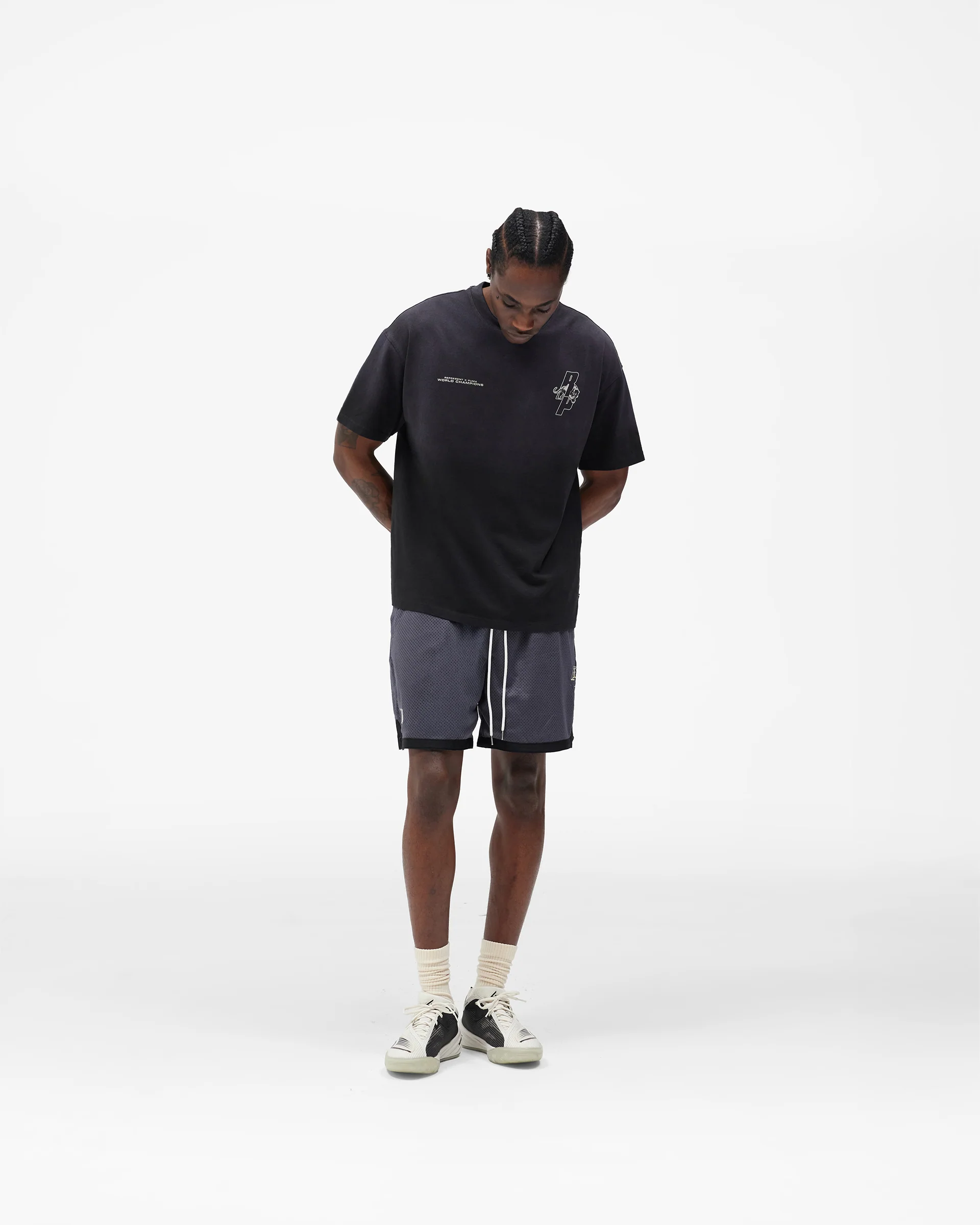 Represent X Puma Shorts - Galactic Grey - Image 10