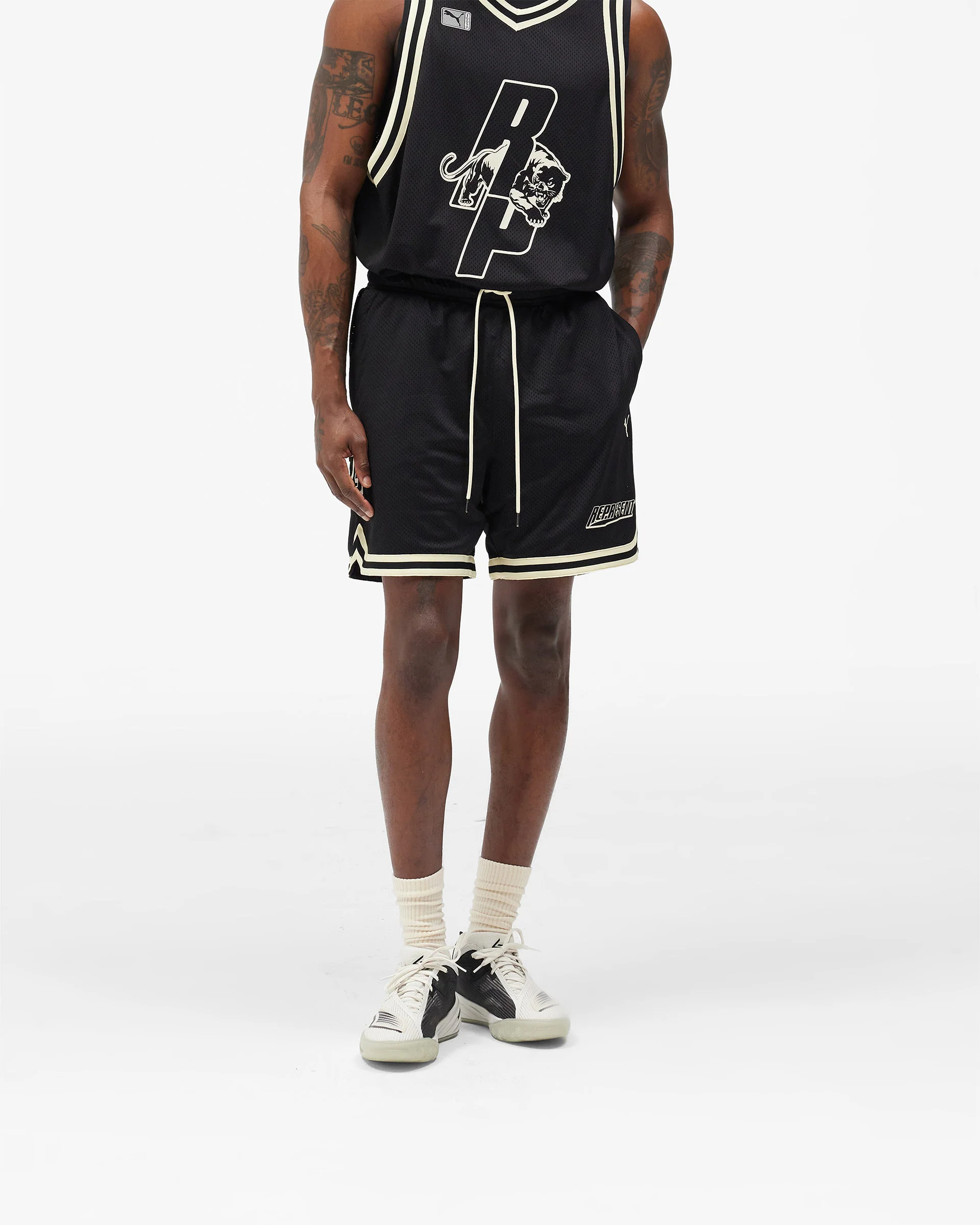 Represent X Puma Shorts - Puma Black - Image 5