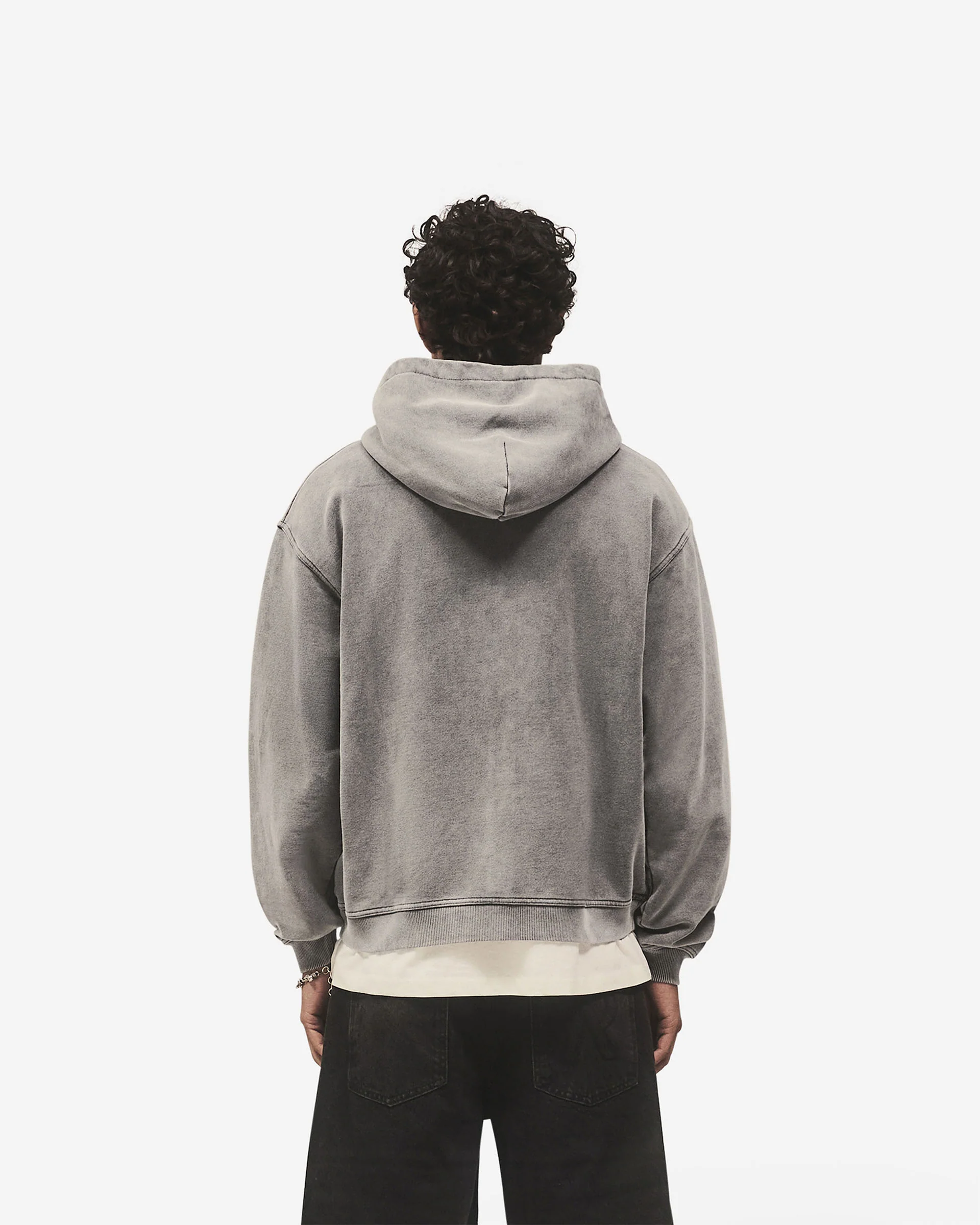 Script Logo Zip Hoodie - Vintage Grey - Image 6