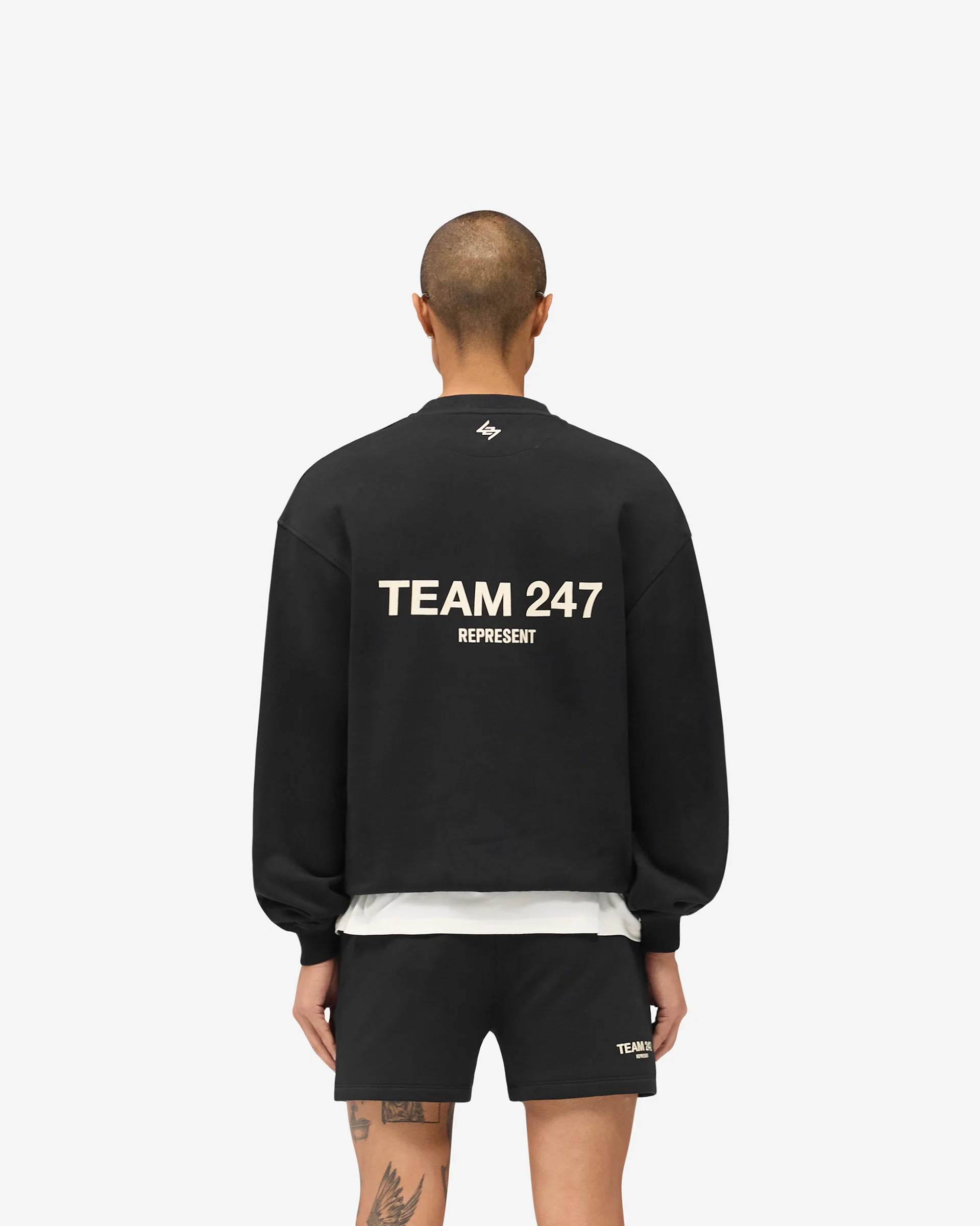 Team 247 Oversized Crew - Jet Black - Image 5