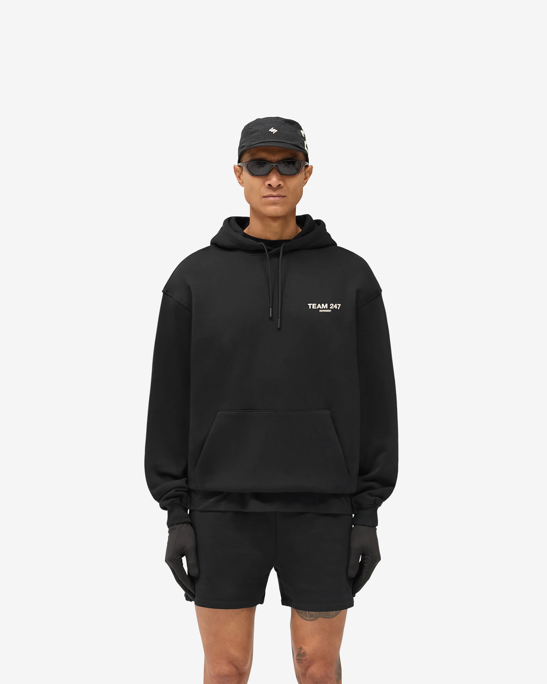 Team 247 Oversized Hoodie - Jet Black - Image 3