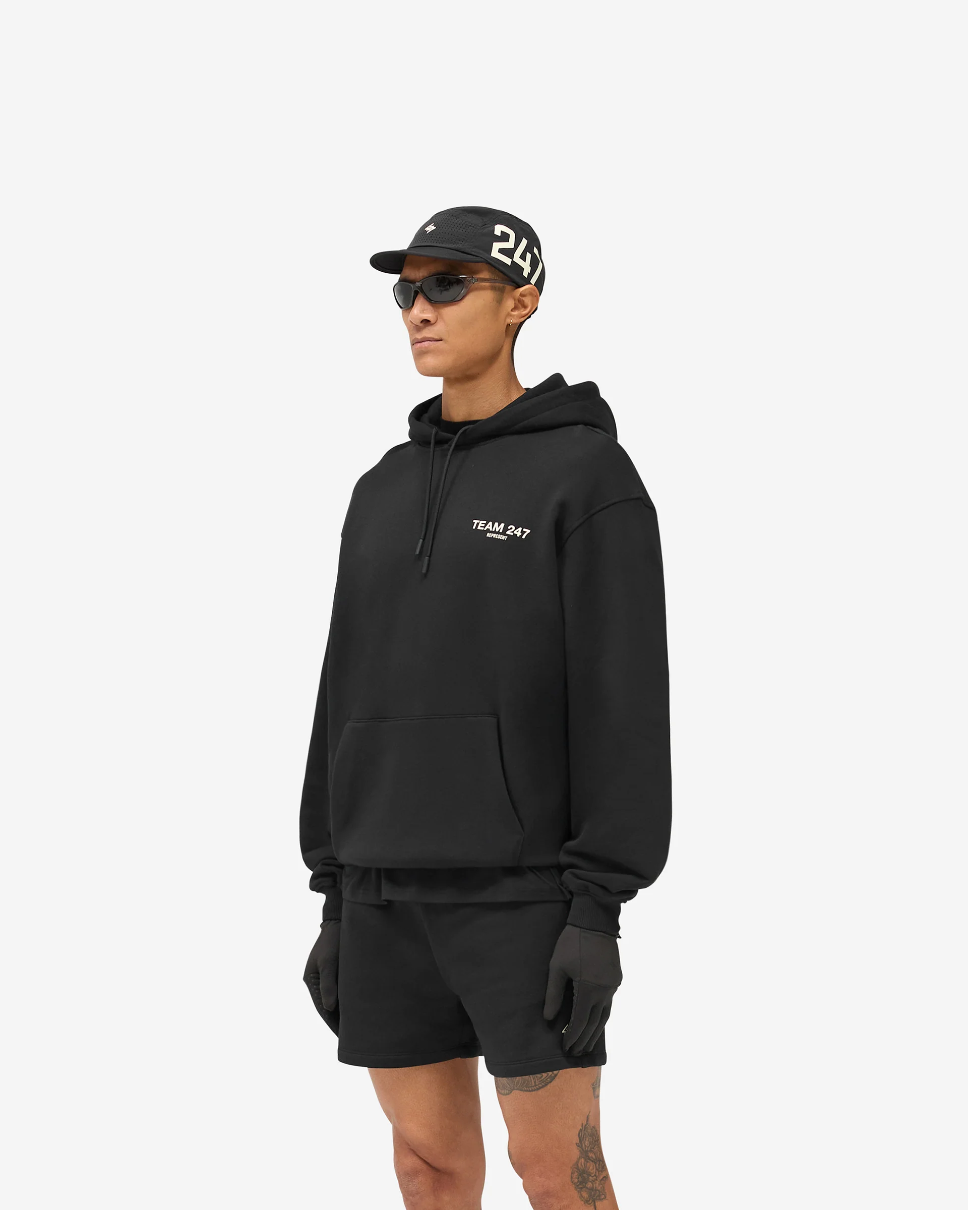 Team 247 Oversized Hoodie - Jet Black - Image 4