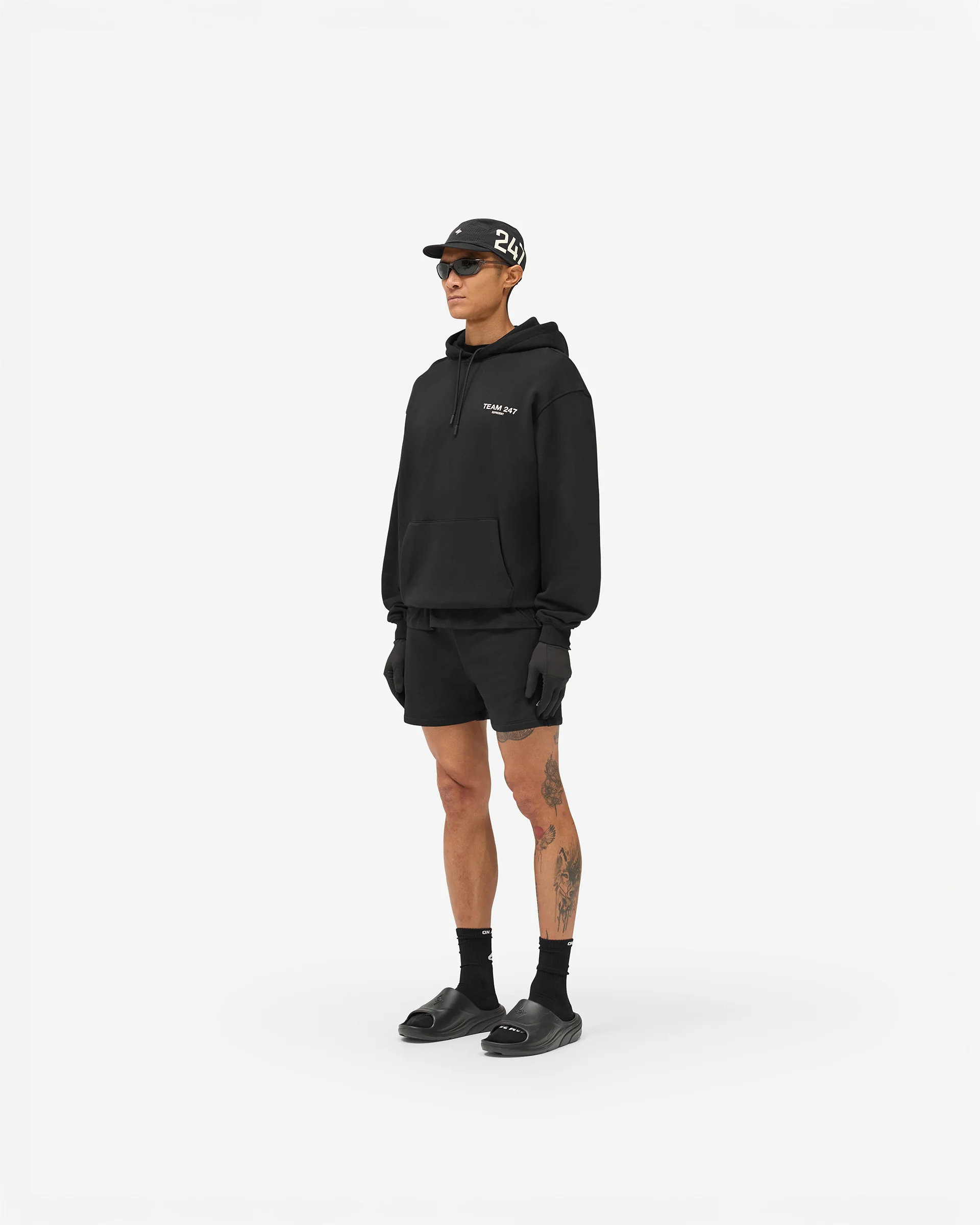 Team 247 Oversized Hoodie - Jet Black - Image 7